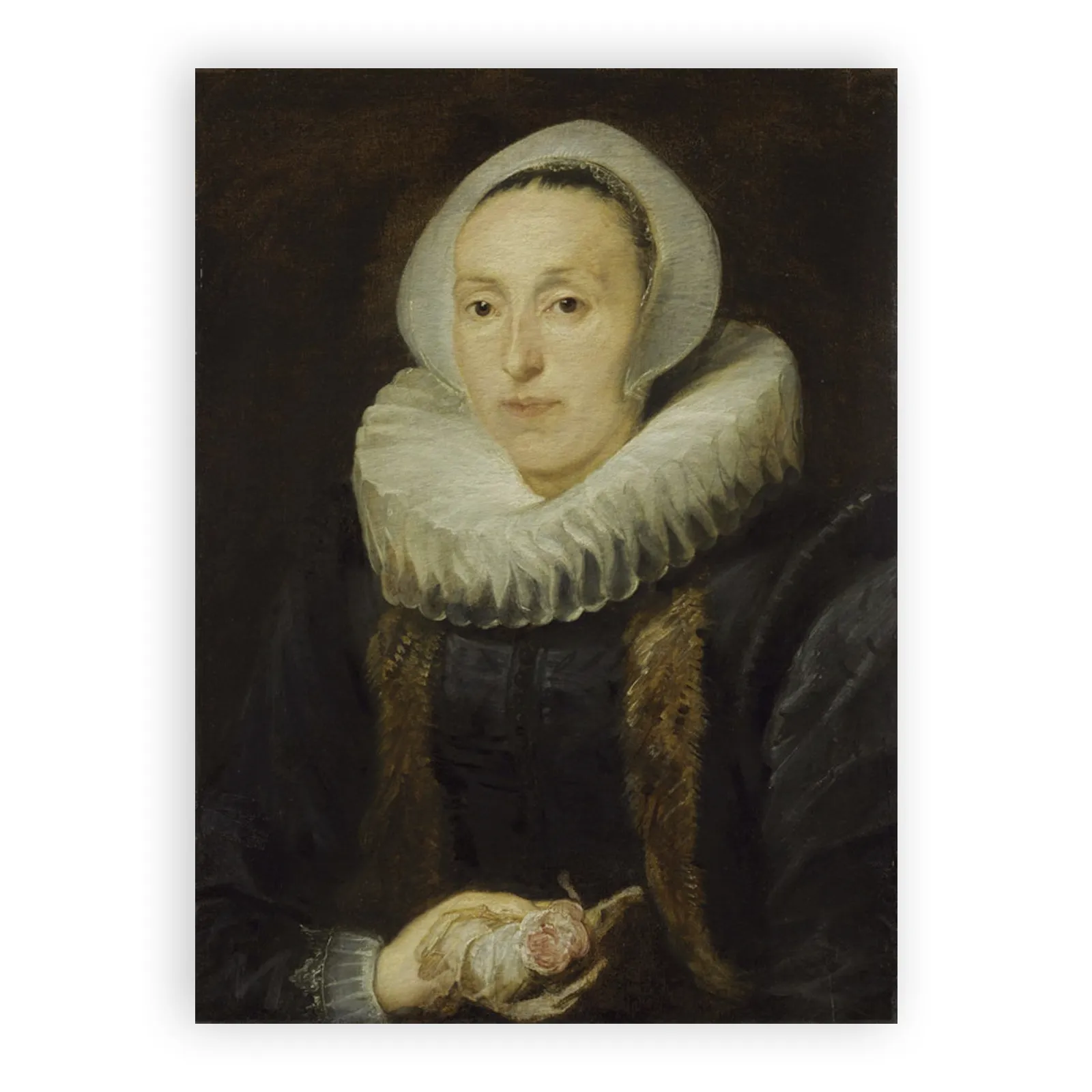 Portrait of a Woman with a Rose by Anthony Van Dyck - view 6 thumbnail