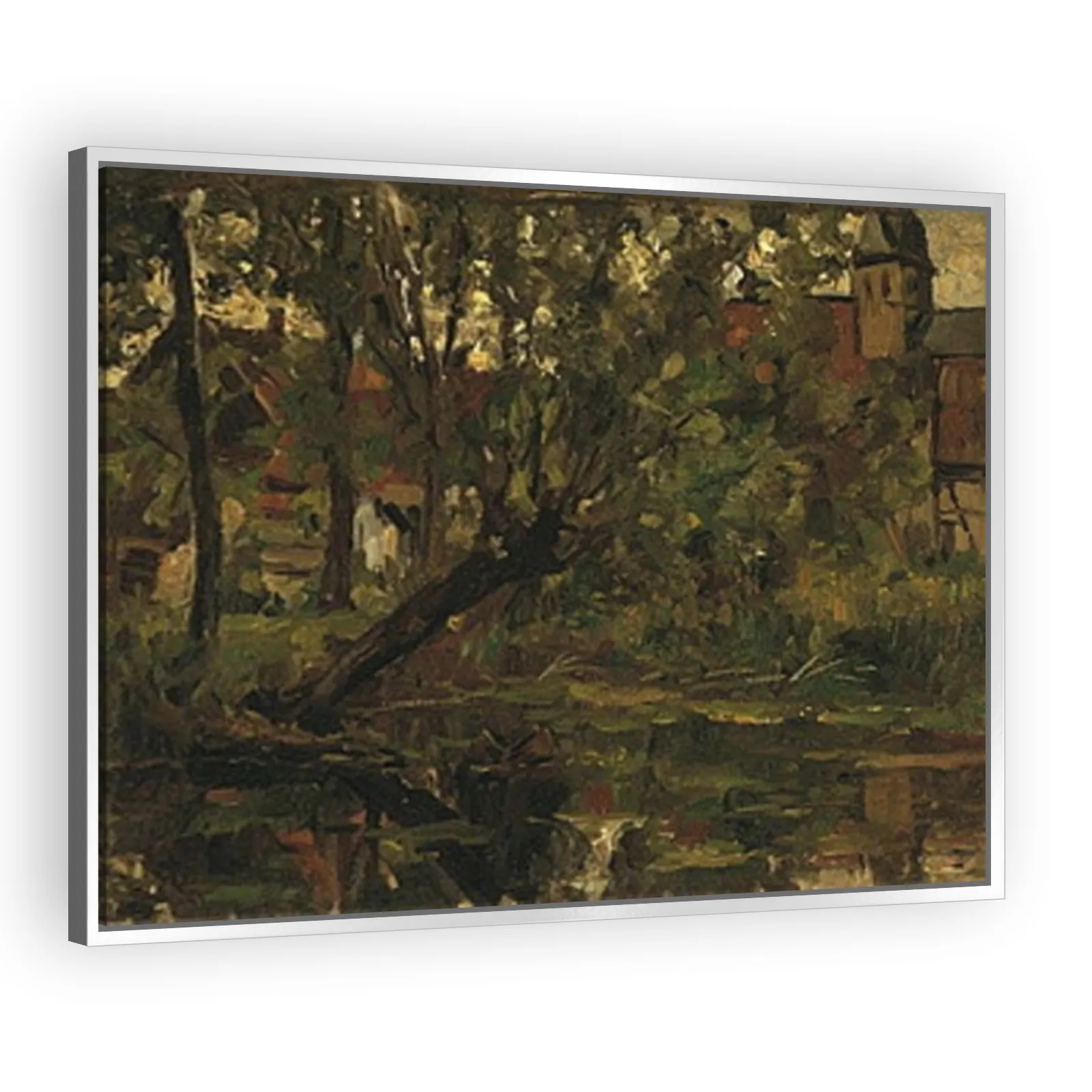 Willow Suspended Over the Water Before Farm Building and Church Tower by Piet Mondrian - view 4 thumbnail