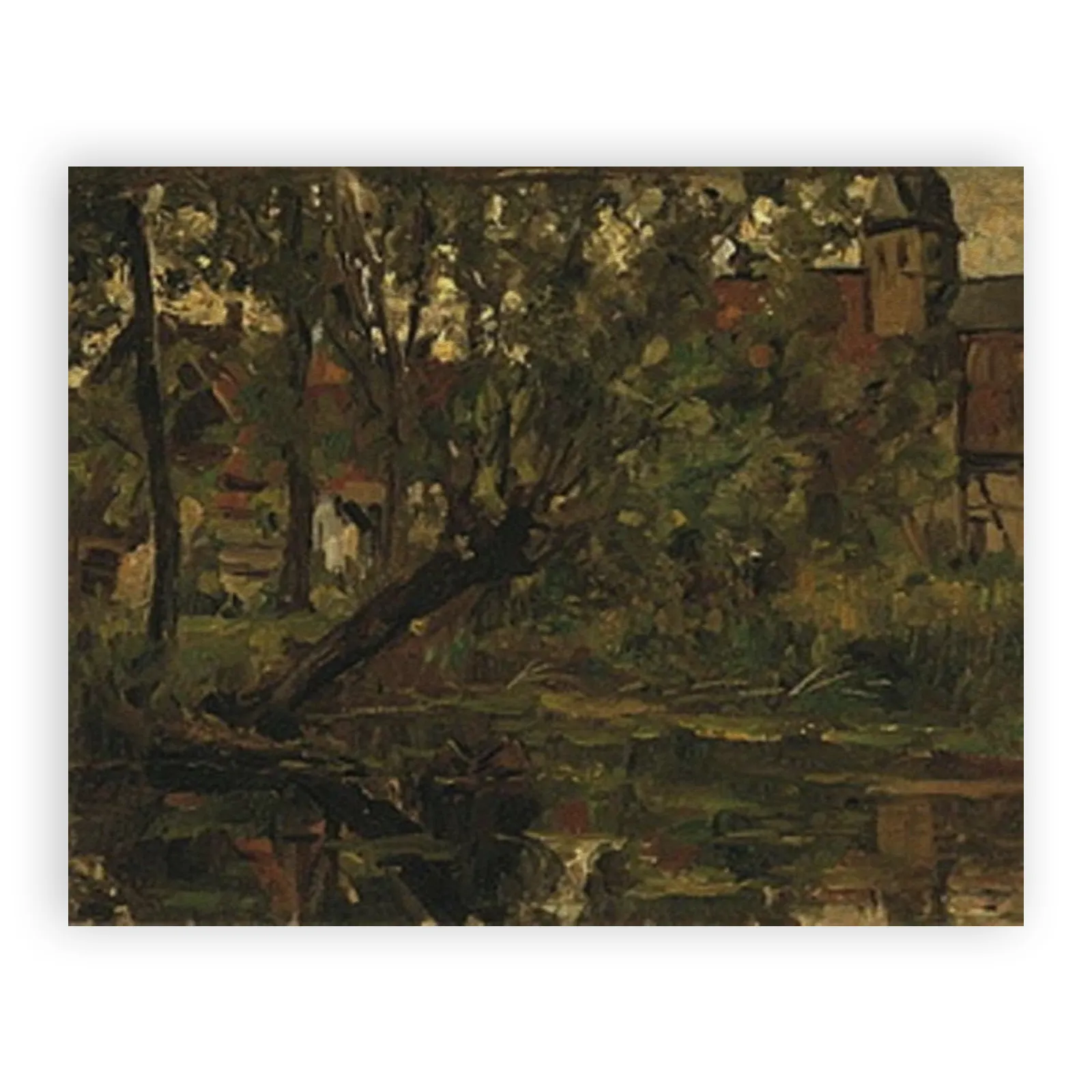 Willow Suspended Over the Water Before Farm Building and Church Tower by Piet Mondrian - view 6 thumbnail