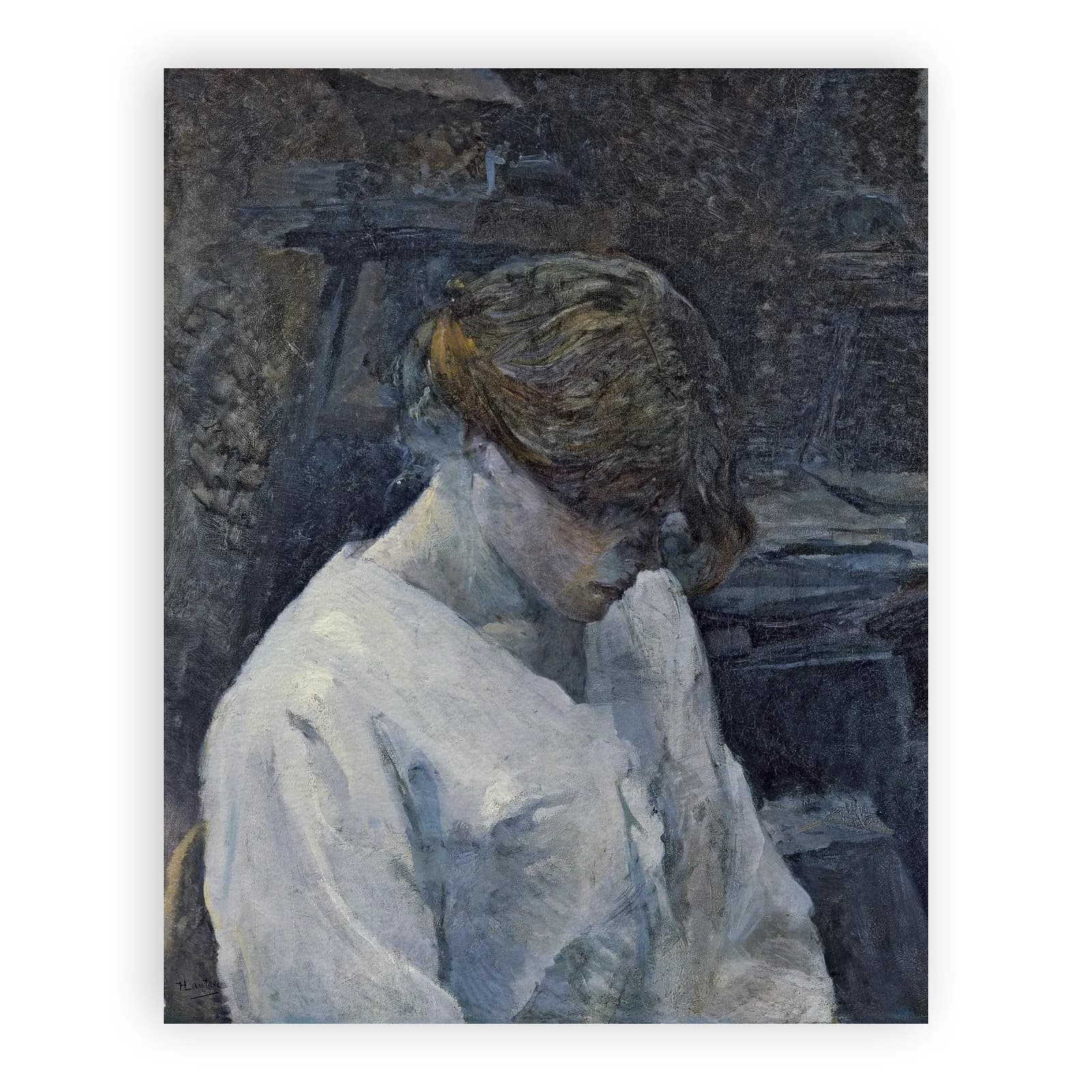 La Rousse in a White Blouse by Henri De Toulouse Lautrec - view 6 thumbnail