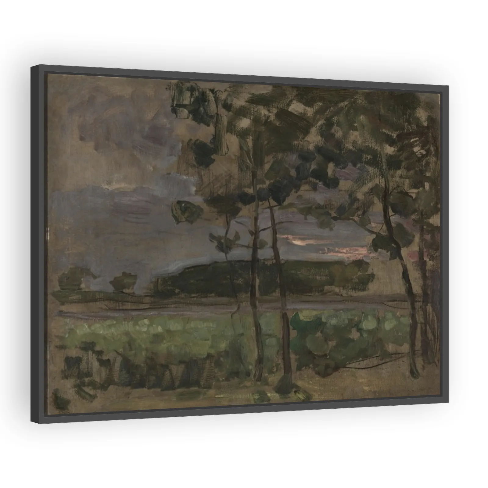 Field with Young Trees in the Foreground by Piet Mondrian