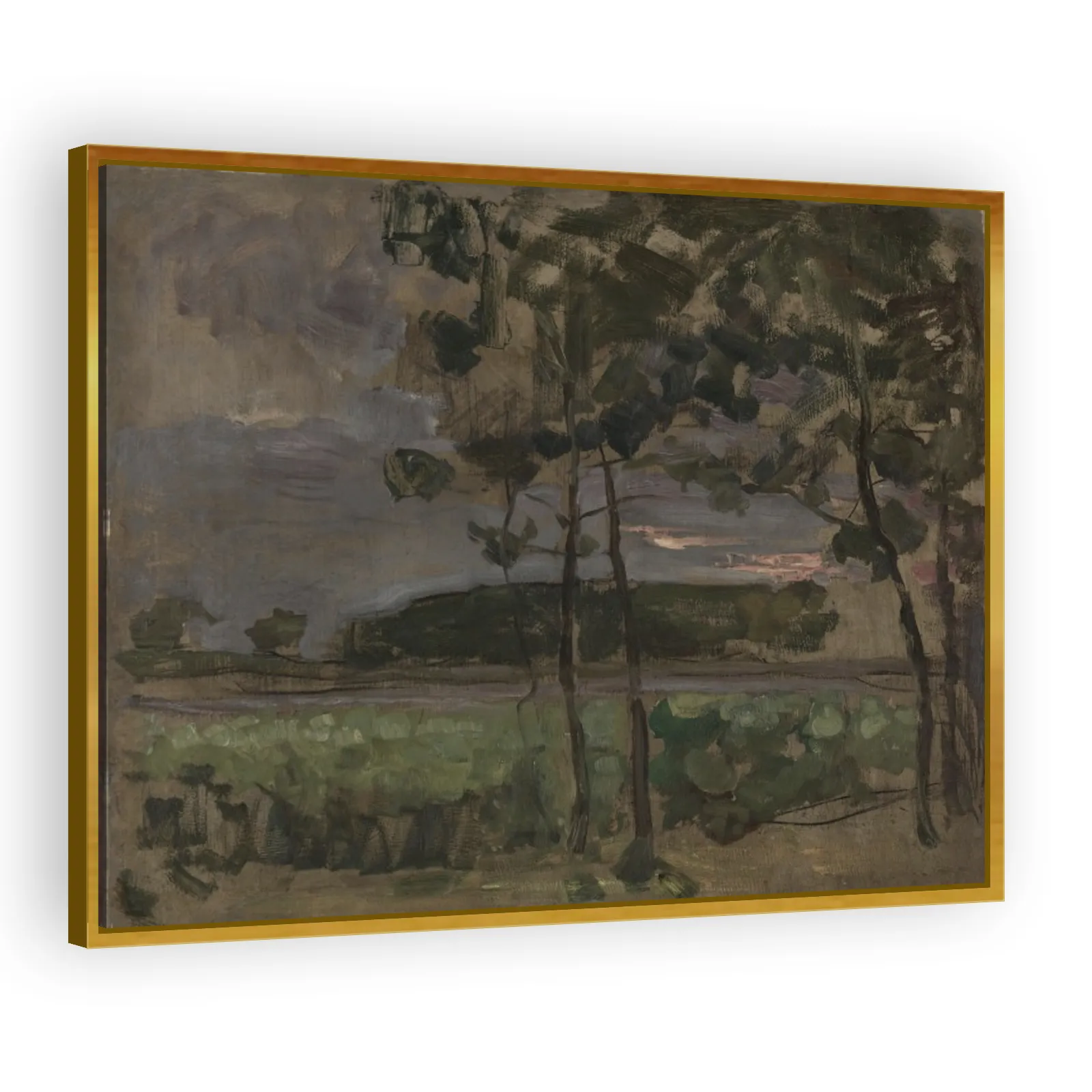 Field with Young Trees in the Foreground by Piet Mondrian - view 3 thumbnail