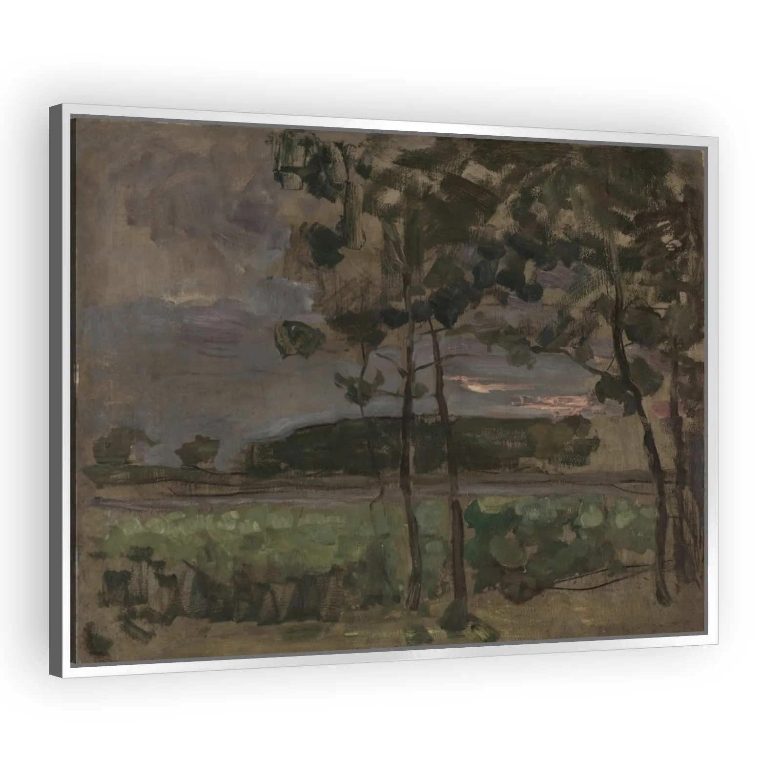 Field with Young Trees in the Foreground by Piet Mondrian - view 4 thumbnail