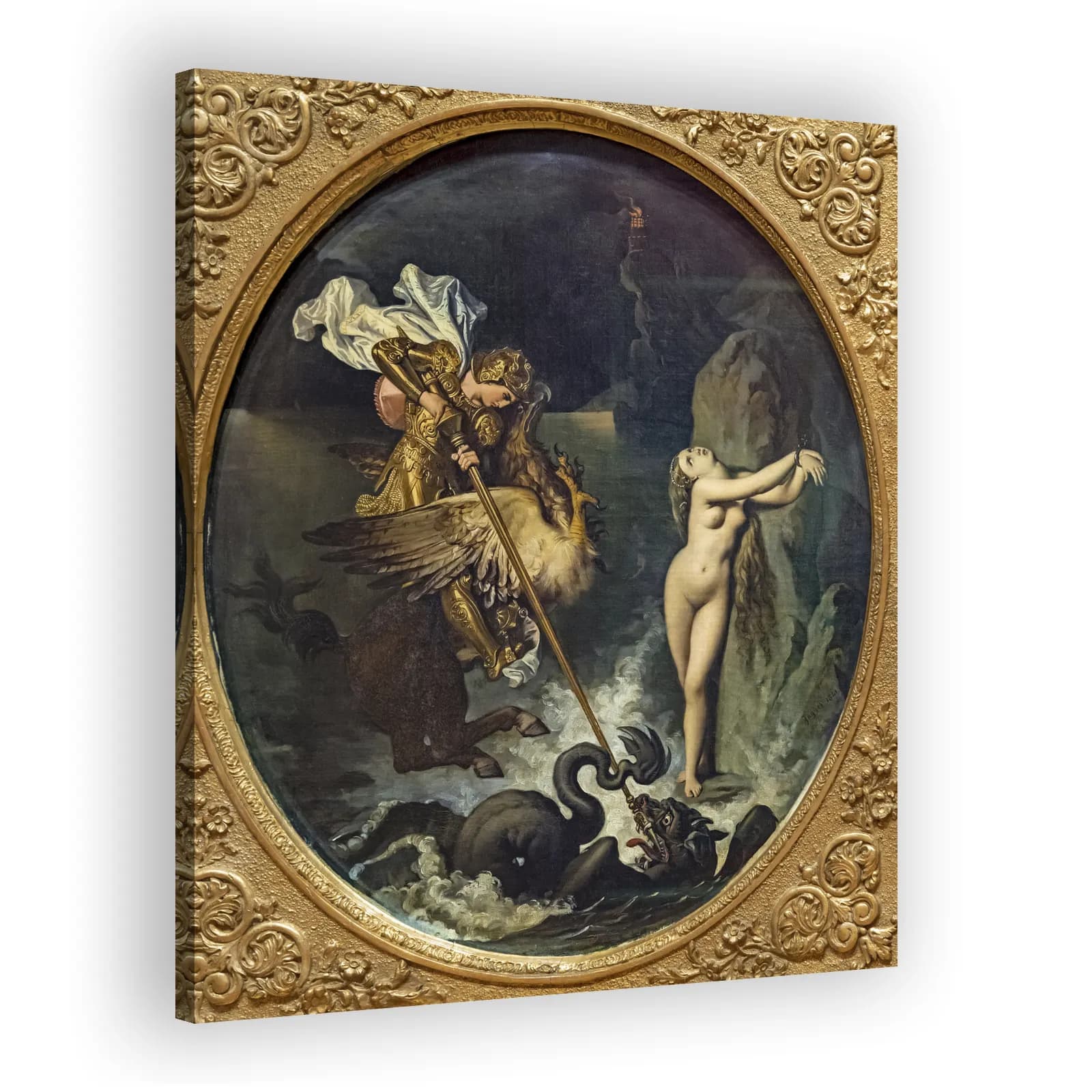 Roger délivrant Angélique by Jean Auguste Dominique Ingres - view 2 thumbnail