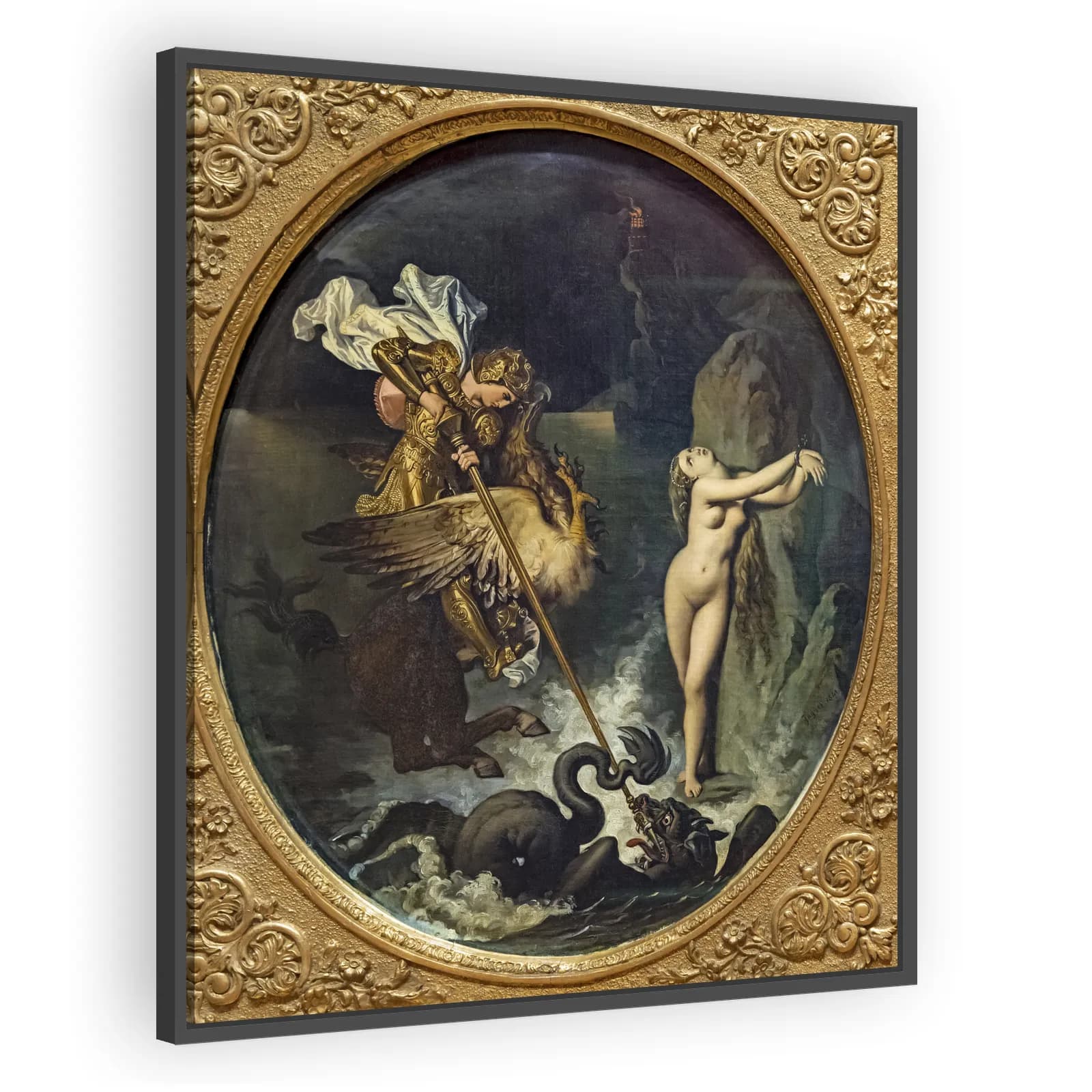 Roger délivrant Angélique by Jean Auguste Dominique Ingres