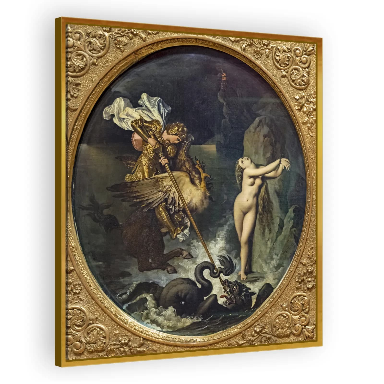 Roger délivrant Angélique by Jean Auguste Dominique Ingres - view 3 thumbnail