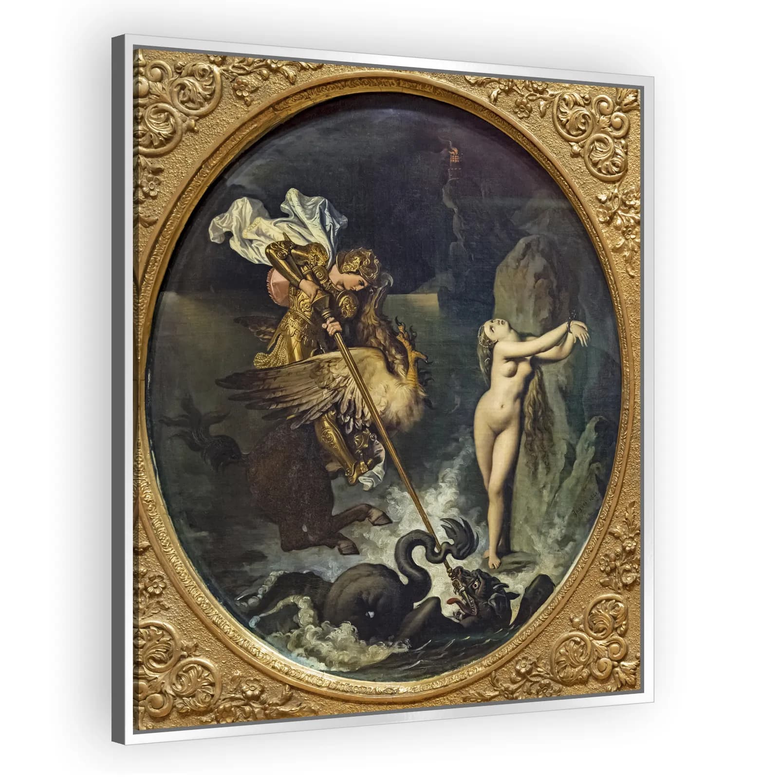 Roger délivrant Angélique by Jean Auguste Dominique Ingres - view 4 thumbnail