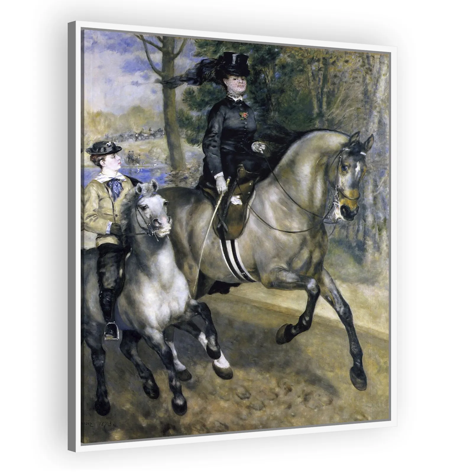 Riding in the Bois de Boulogne by Pierre Auguste Renoir - view 5 thumbnail