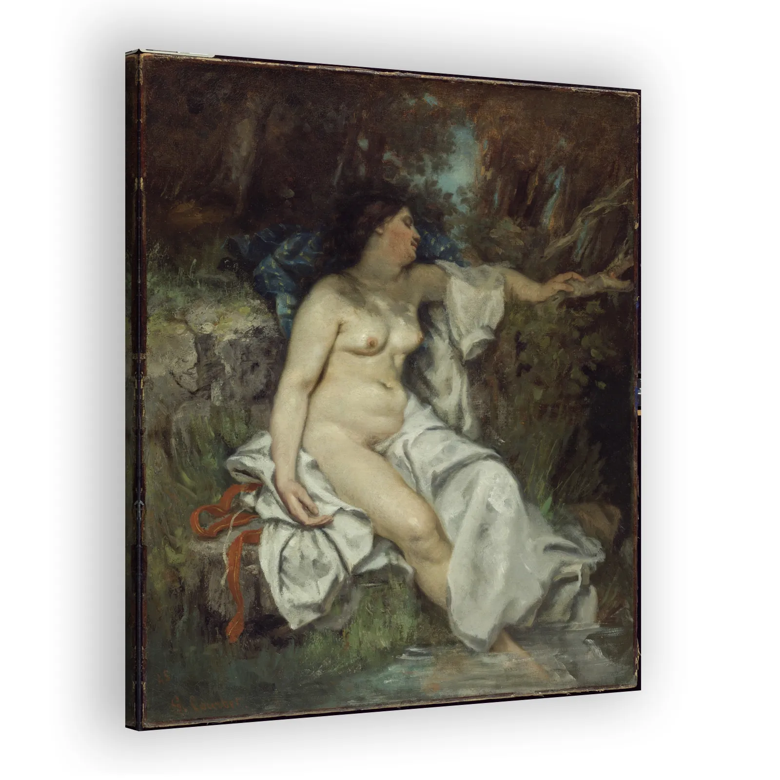 Bather Sleeping by a Brook by Gustave Courbet - view 2 thumbnail