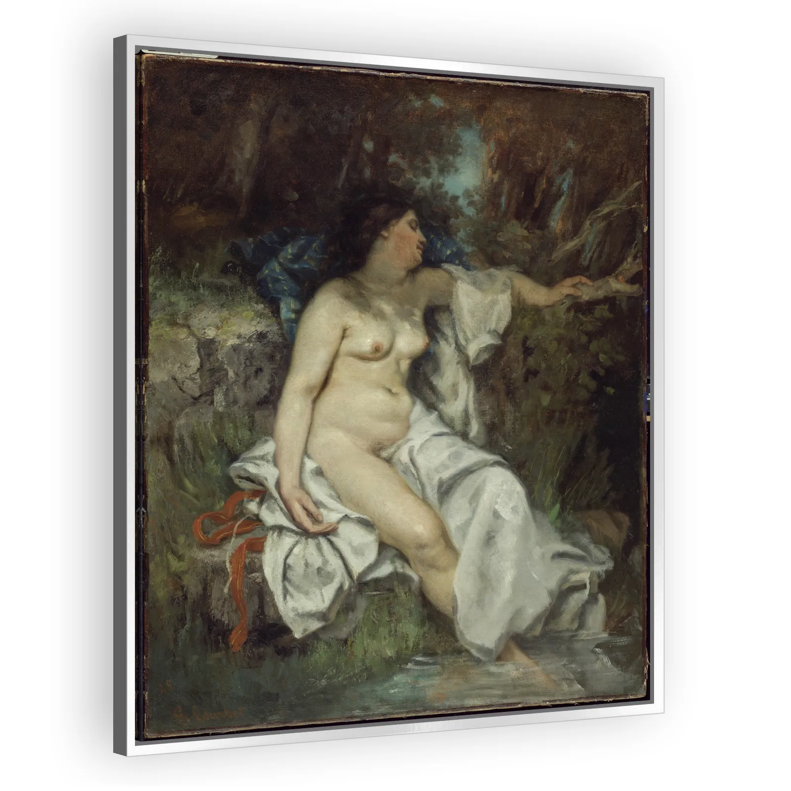 Bather Sleeping by a Brook by Gustave Courbet - view 4 thumbnail
