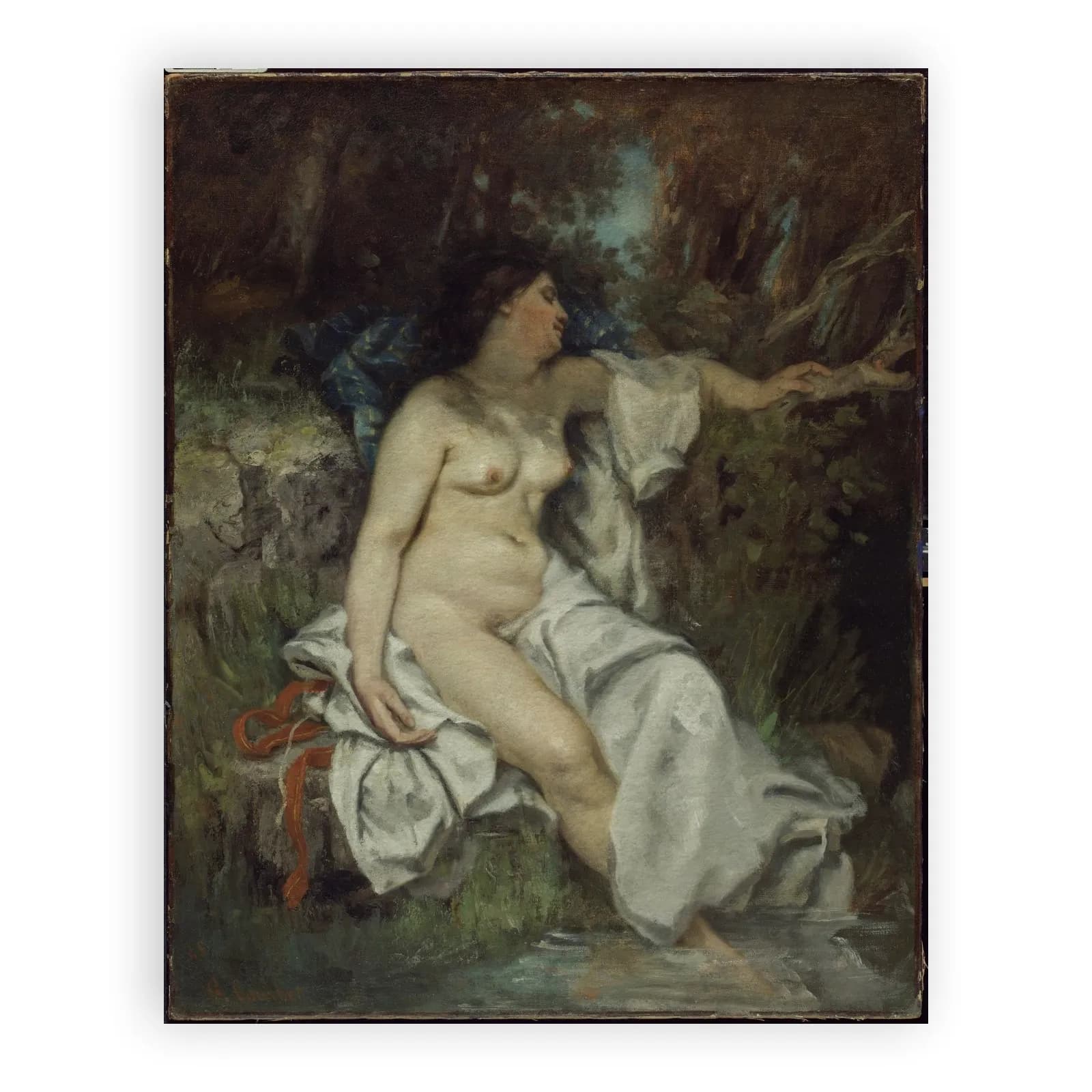 Bather Sleeping by a Brook by Gustave Courbet - view 6 thumbnail