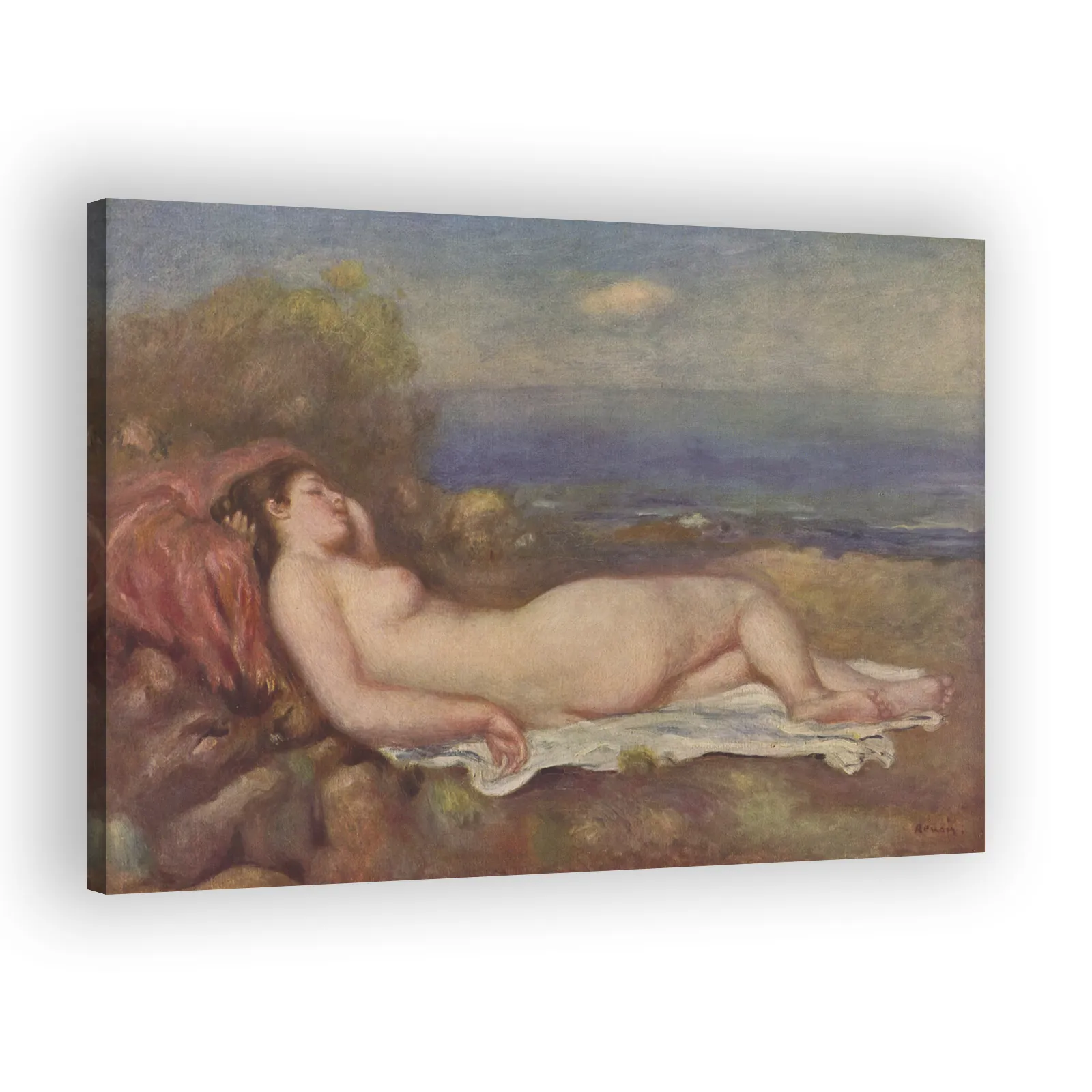 Sleeping by the Sea by Pierre Auguste Renoir - view 2 thumbnail