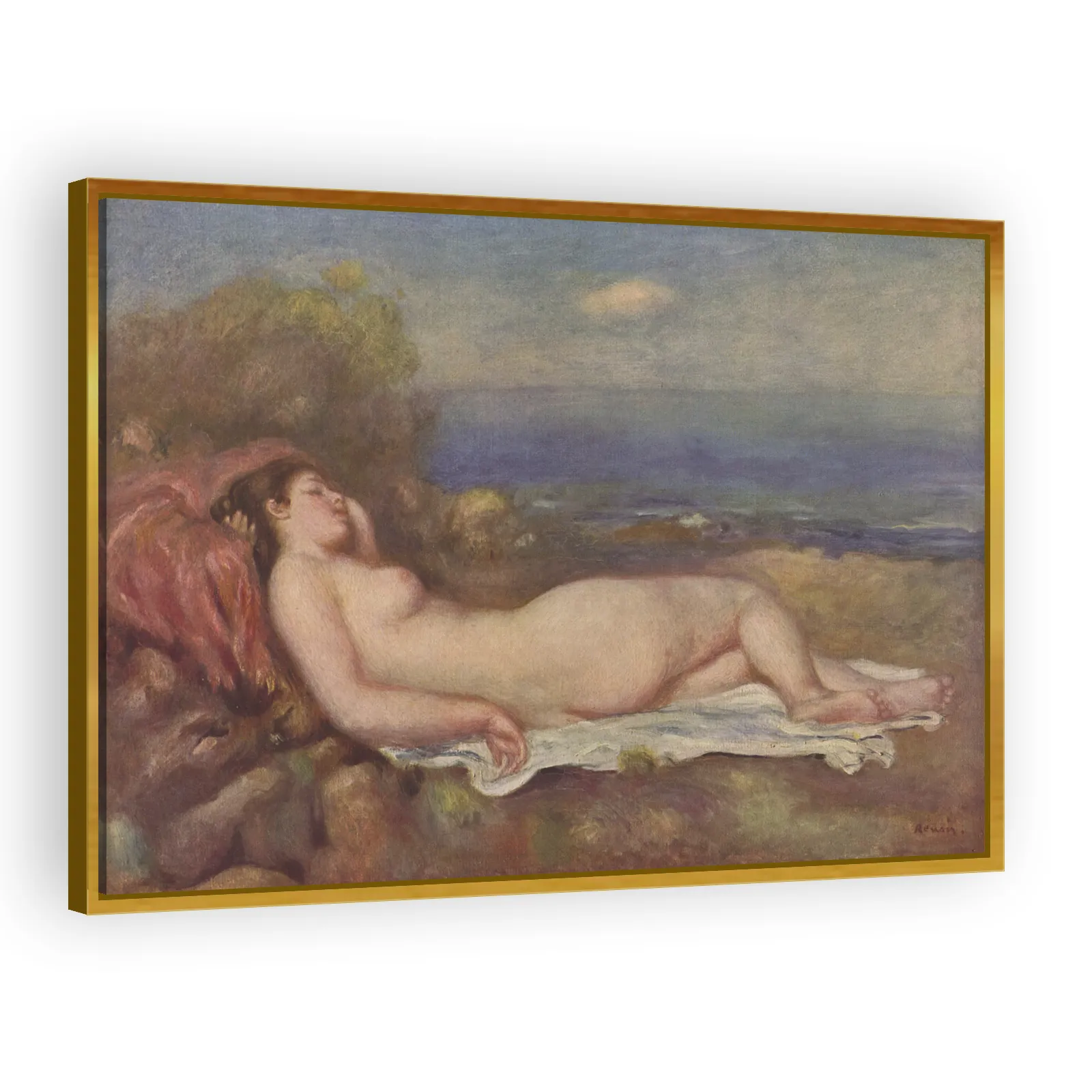 Sleeping by the Sea by Pierre Auguste Renoir - view 3 thumbnail