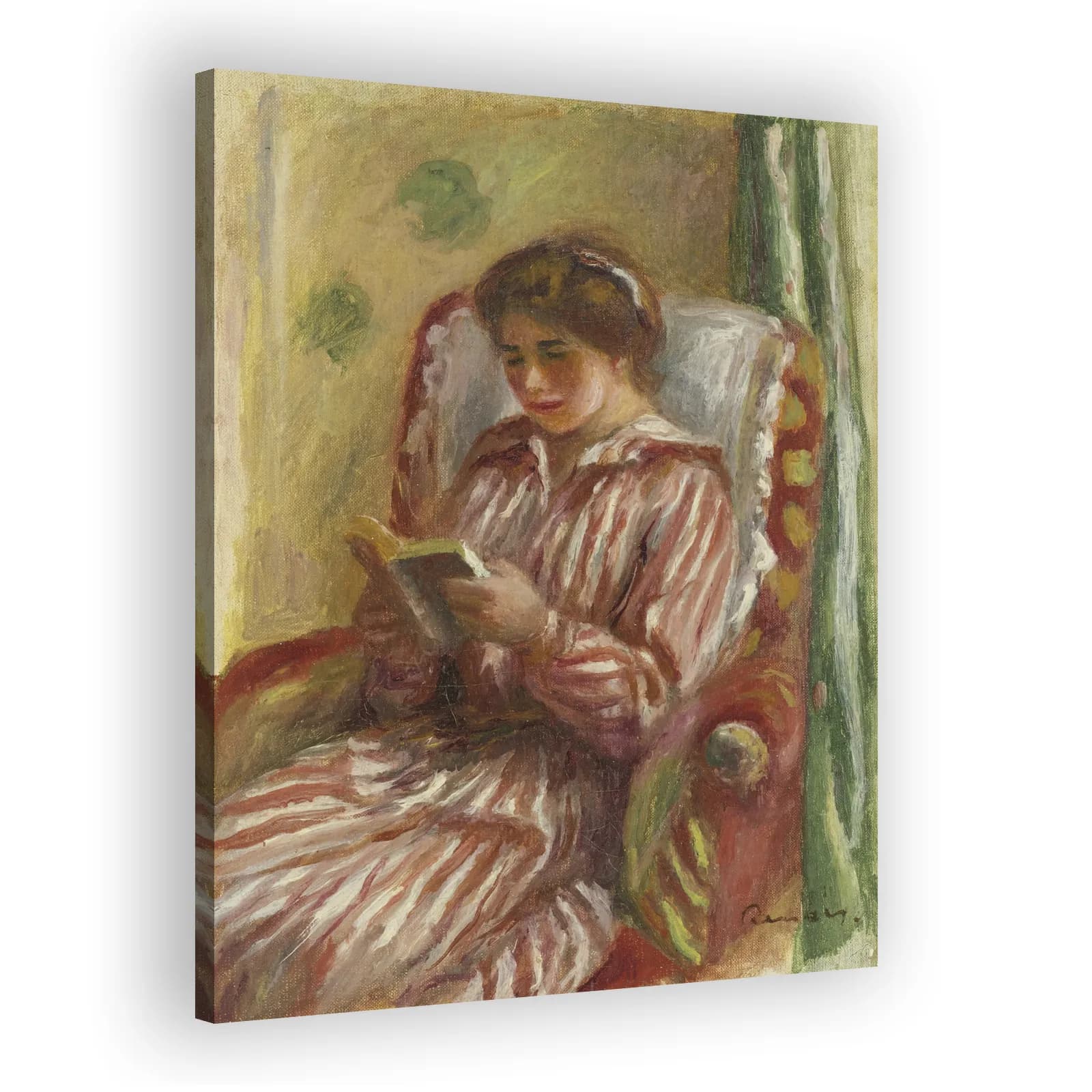 Gabrielle Lisant by Pierre Auguste Renoir - view 2 thumbnail
