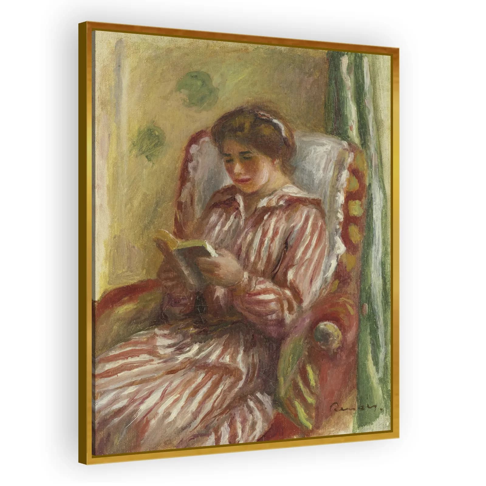 Gabrielle Lisant by Pierre Auguste Renoir - view 3 thumbnail