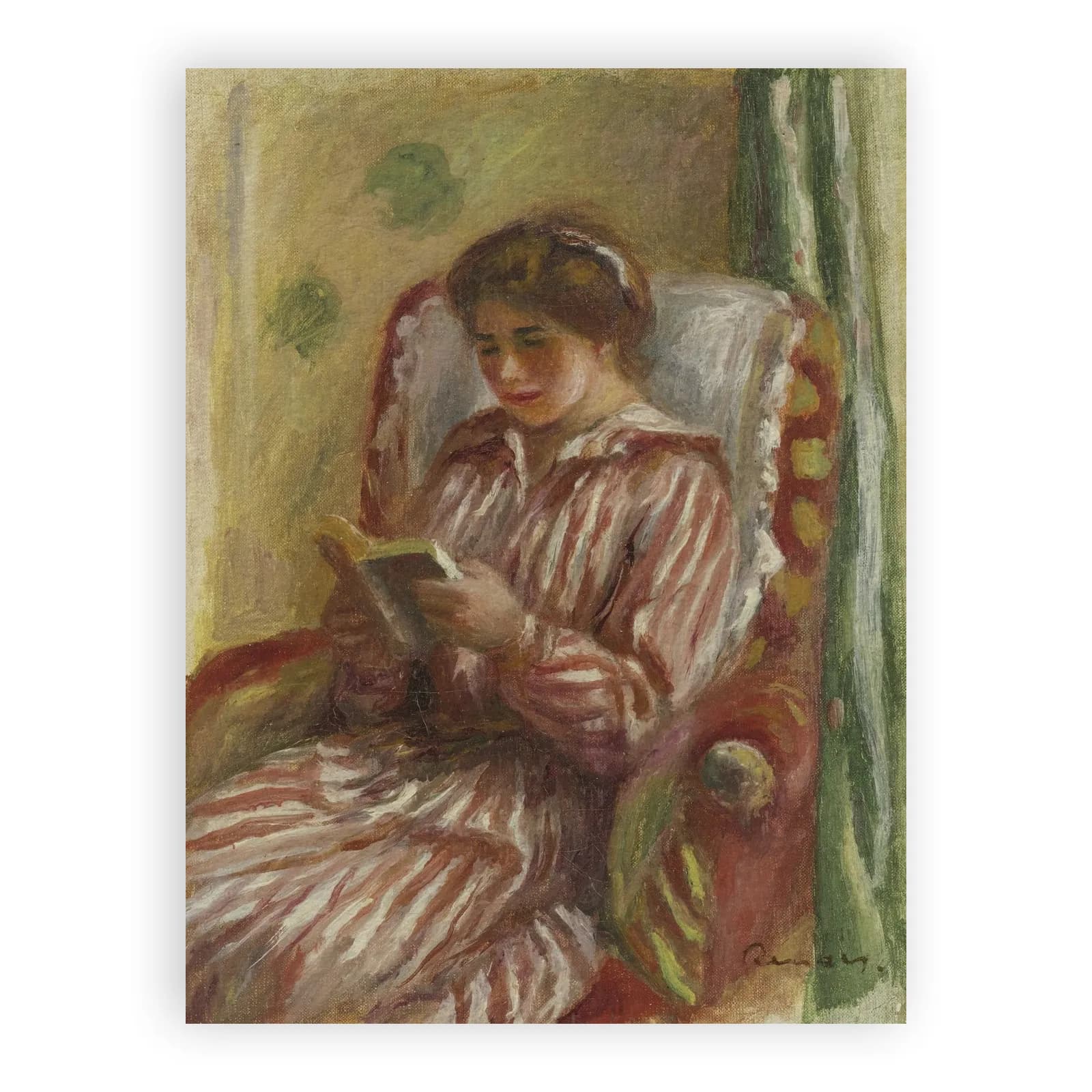 Gabrielle Lisant by Pierre Auguste Renoir - view 6 thumbnail