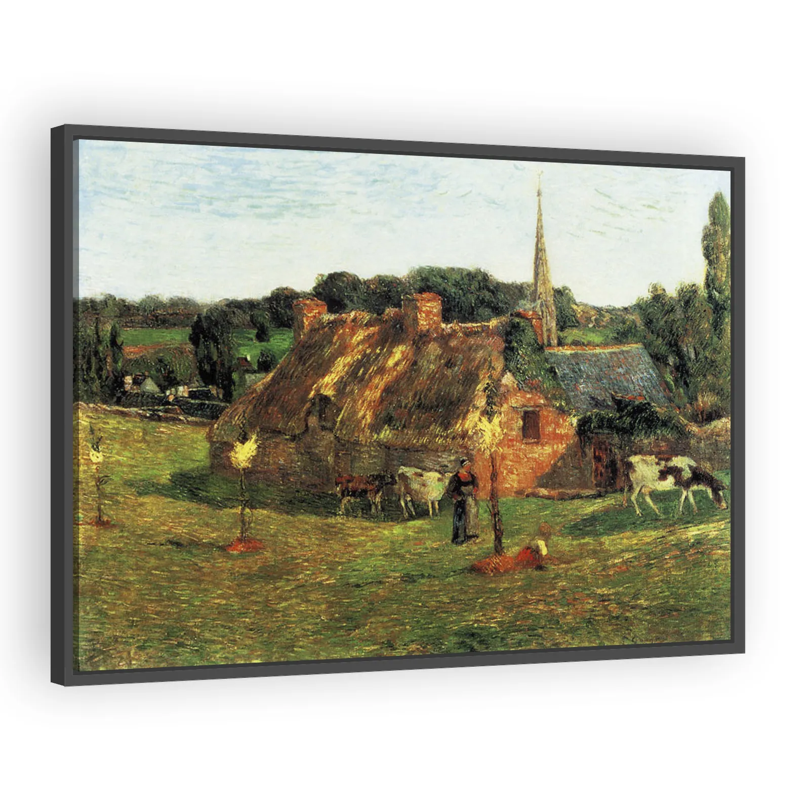 Lollichon Field and Pont-Aven Church by Paul Gauguin