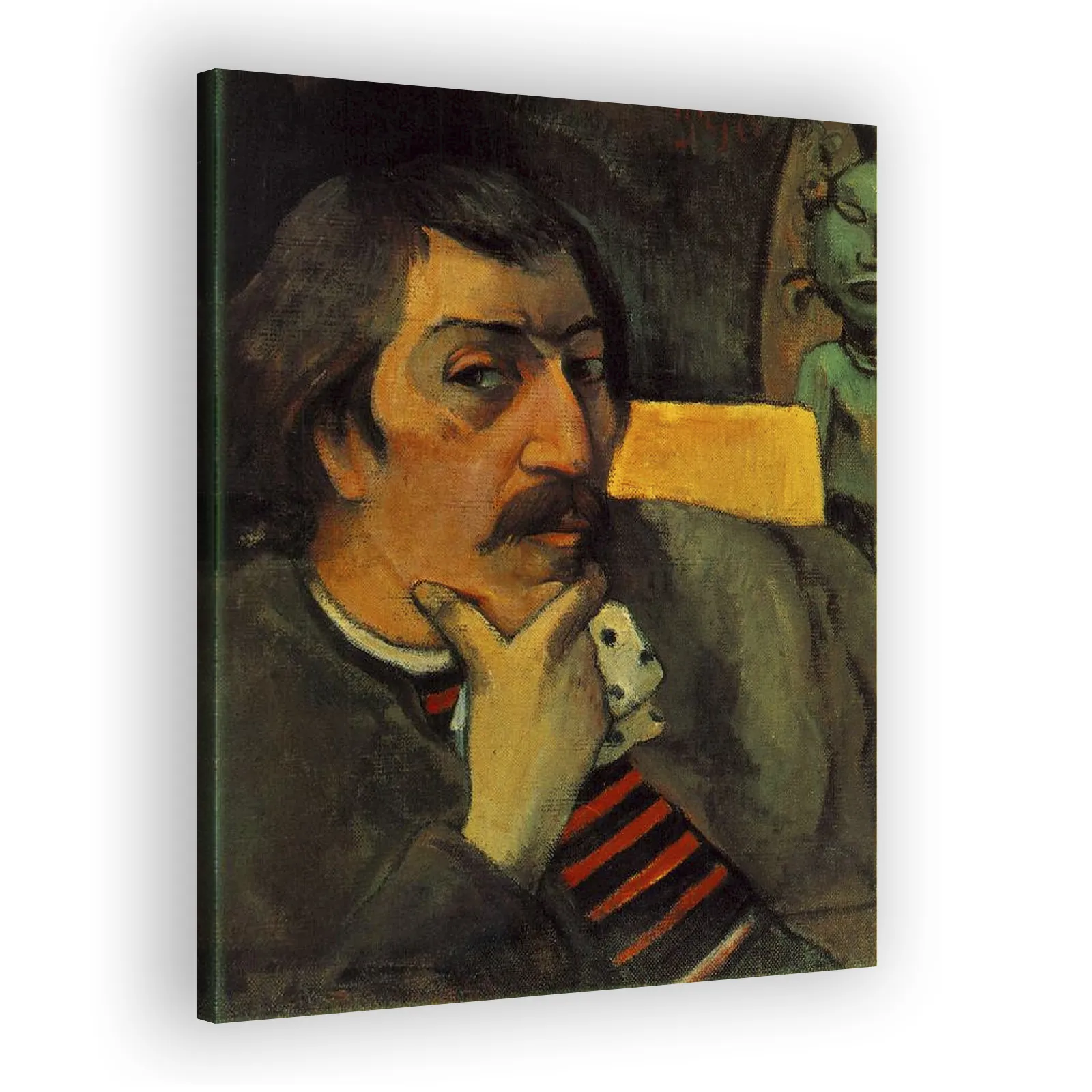 Portrait of the Artist with the Idol by Paul Gauguin - view 2 thumbnail