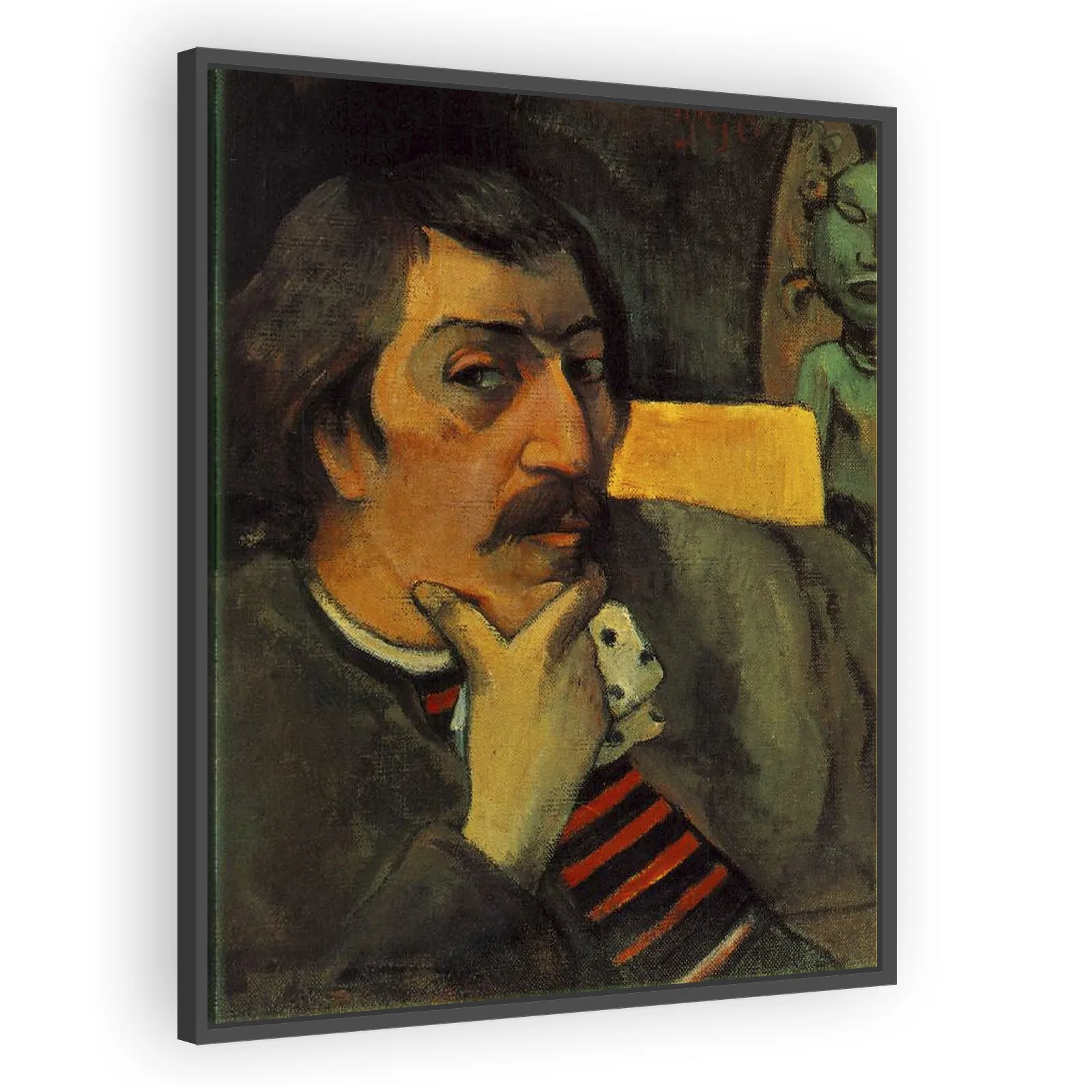 Portrait of the Artist with the Idol by Paul Gauguin