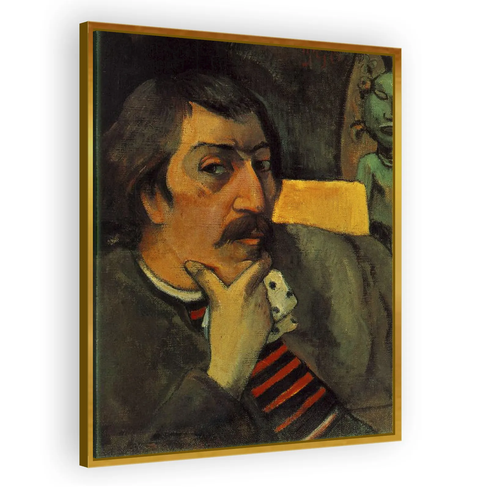 Portrait of the Artist with the Idol by Paul Gauguin - view 3 thumbnail