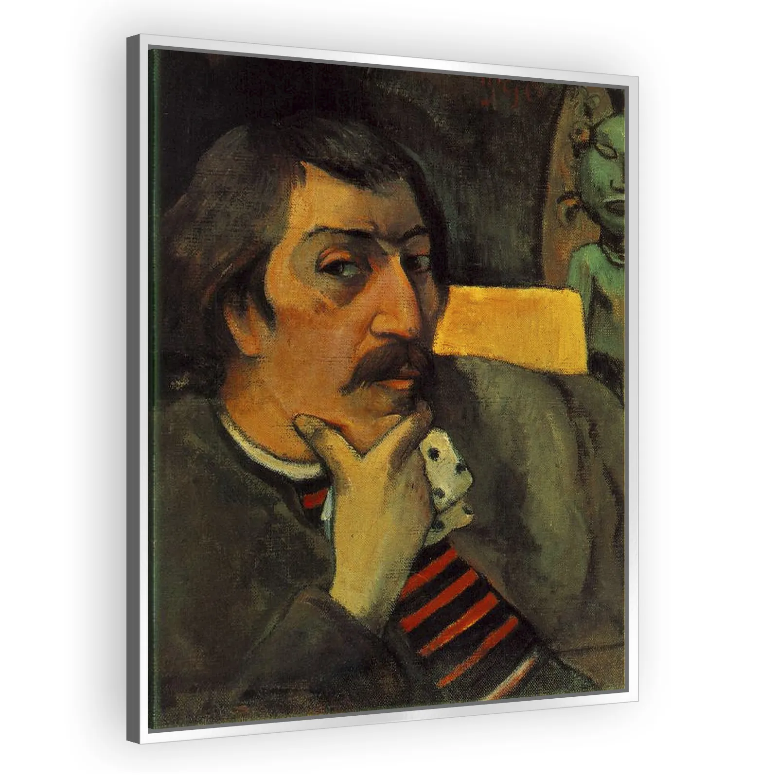 Portrait of the Artist with the Idol by Paul Gauguin - view 4 thumbnail