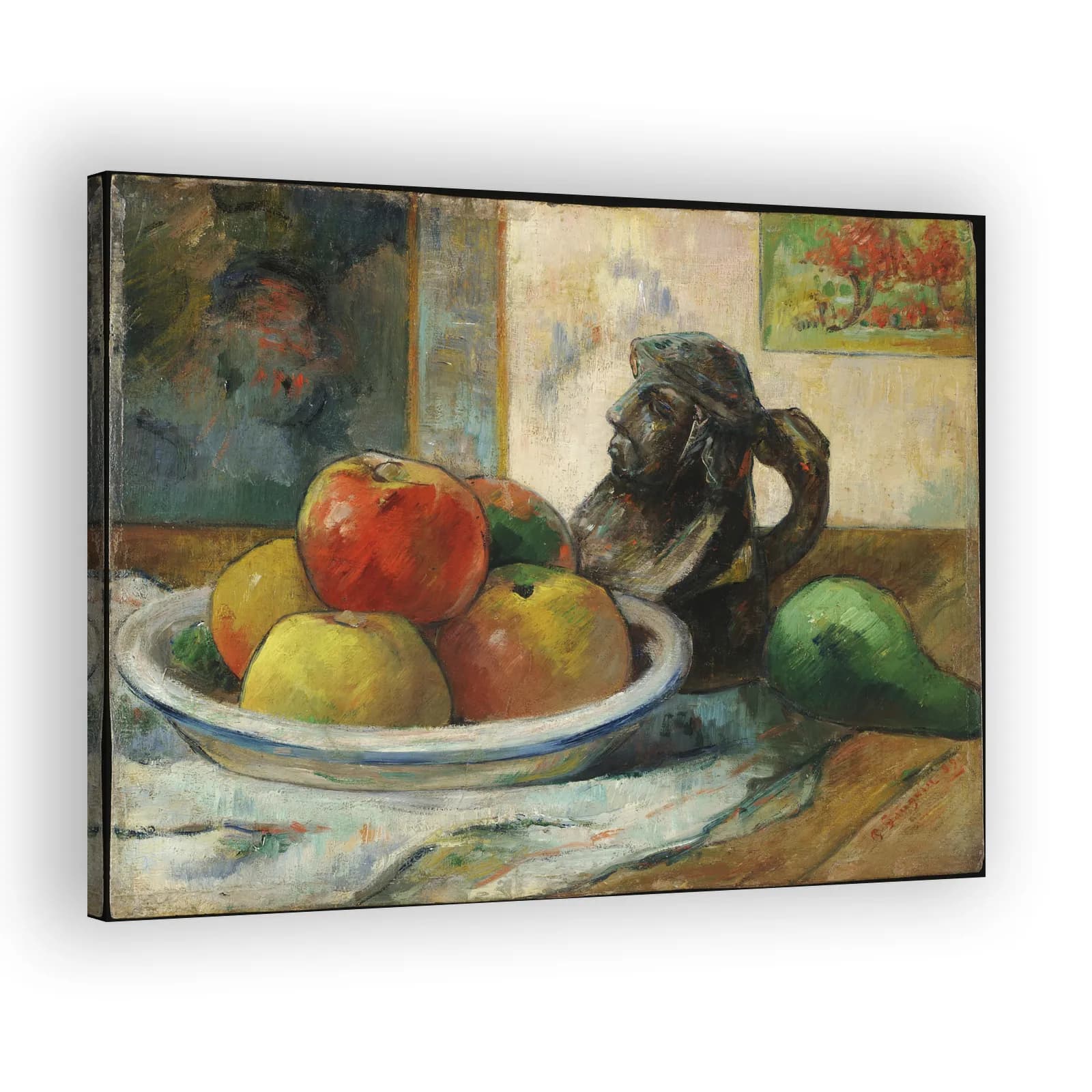 Still Life with Apples, a Pear, and a Ceramic Portrait Jug by Paul Gauguin - view 2 thumbnail