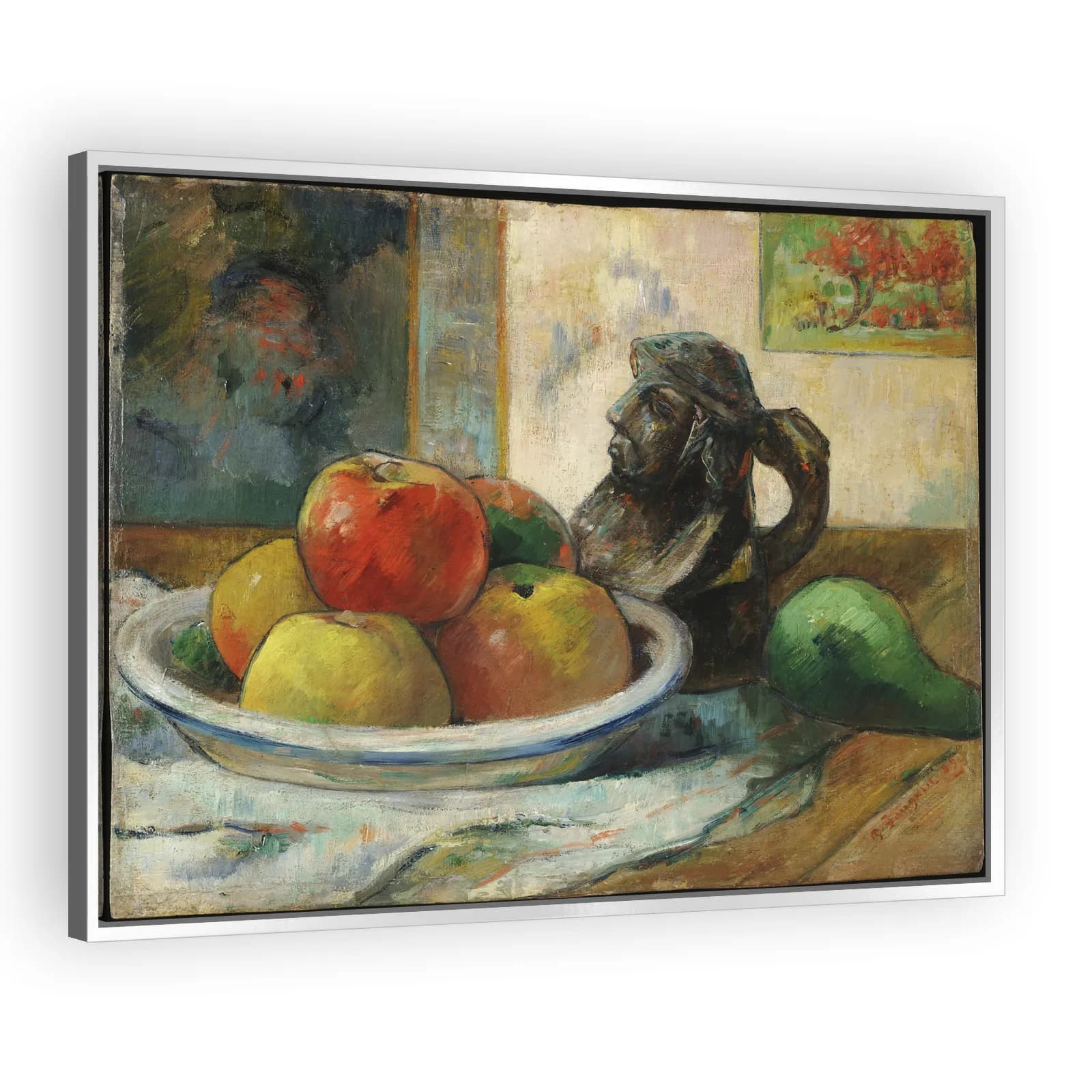 Still Life with Apples, a Pear, and a Ceramic Portrait Jug by Paul Gauguin - view 4 thumbnail