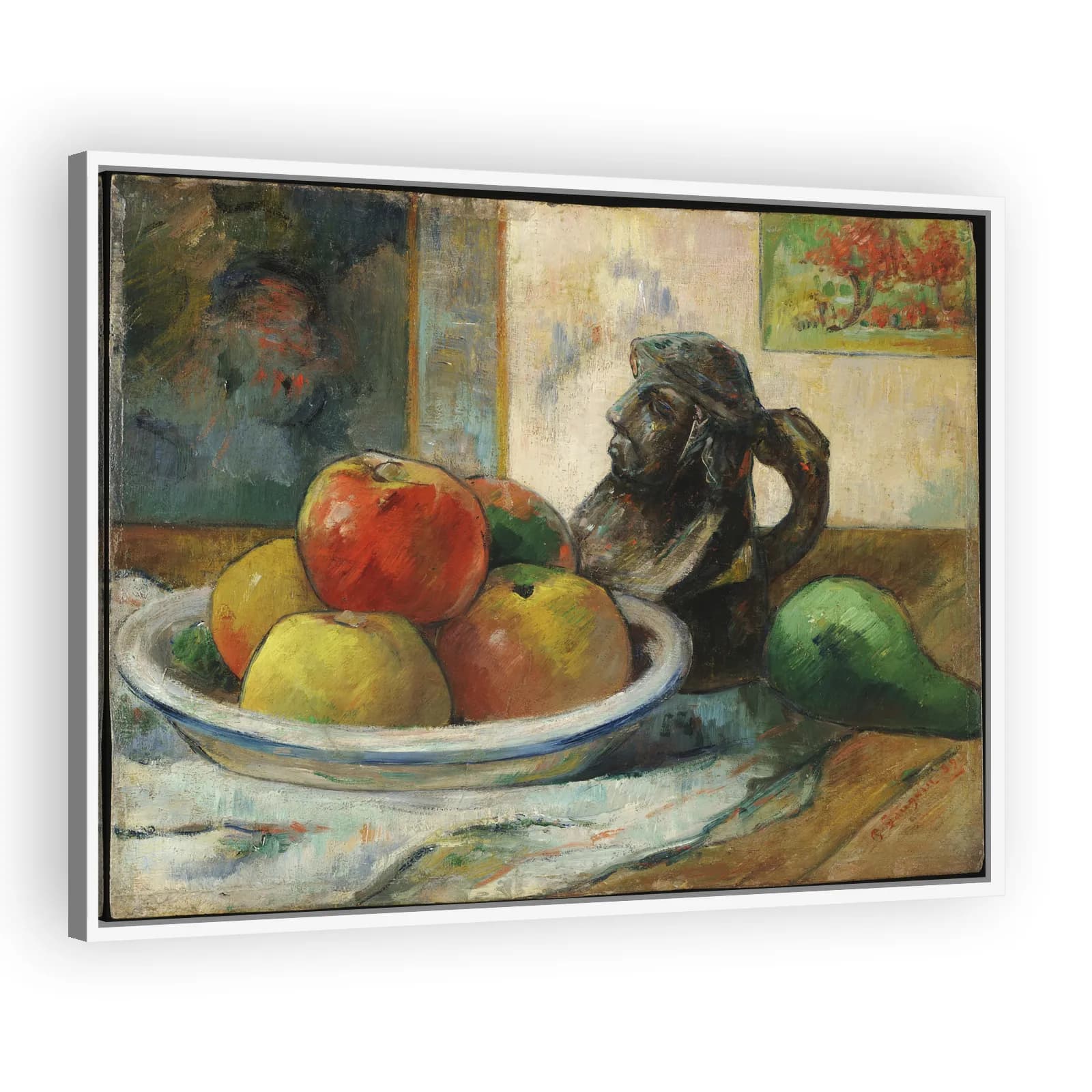 Still Life with Apples, a Pear, and a Ceramic Portrait Jug by Paul Gauguin - view 5 thumbnail