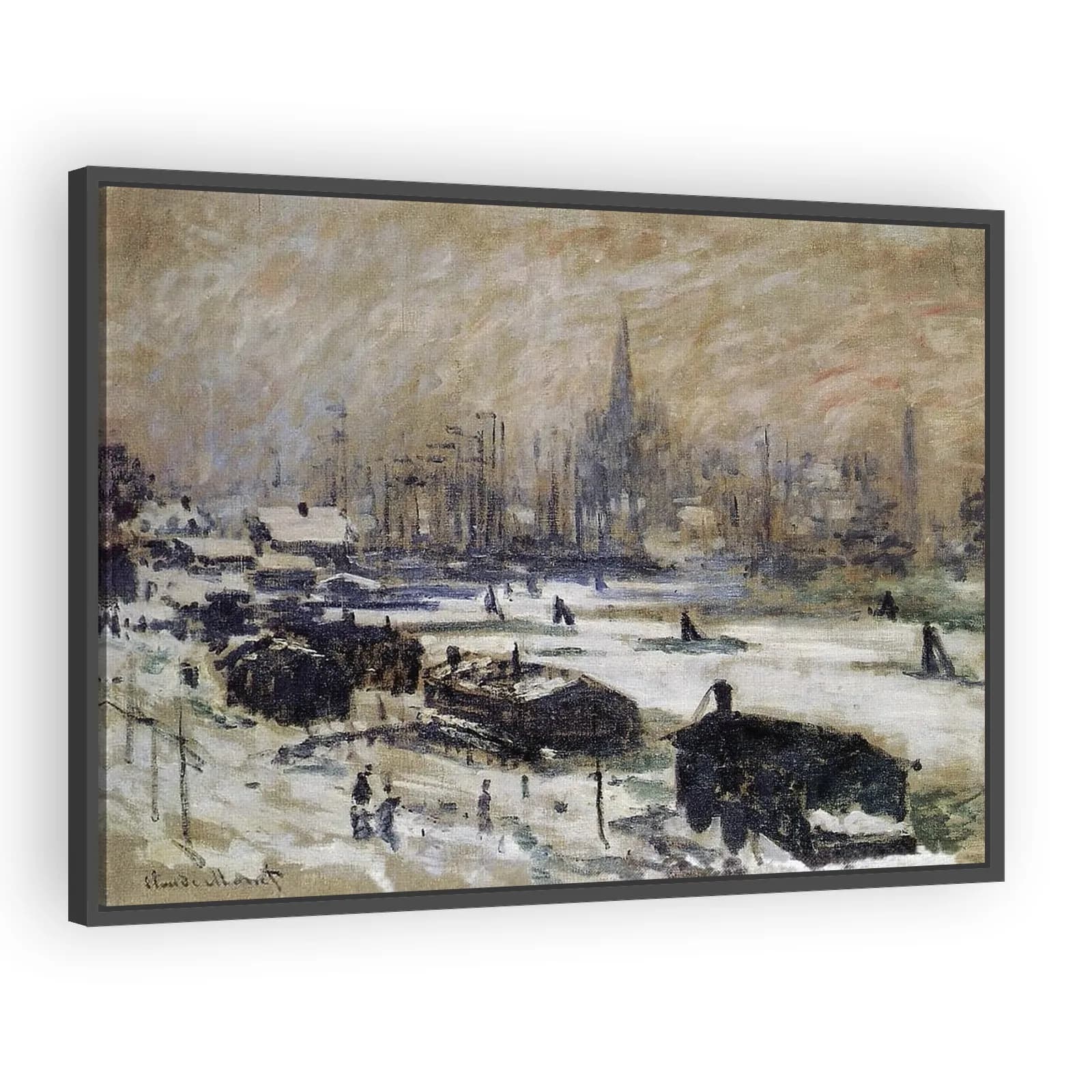Snow in Amsterdam by Claude Monet
