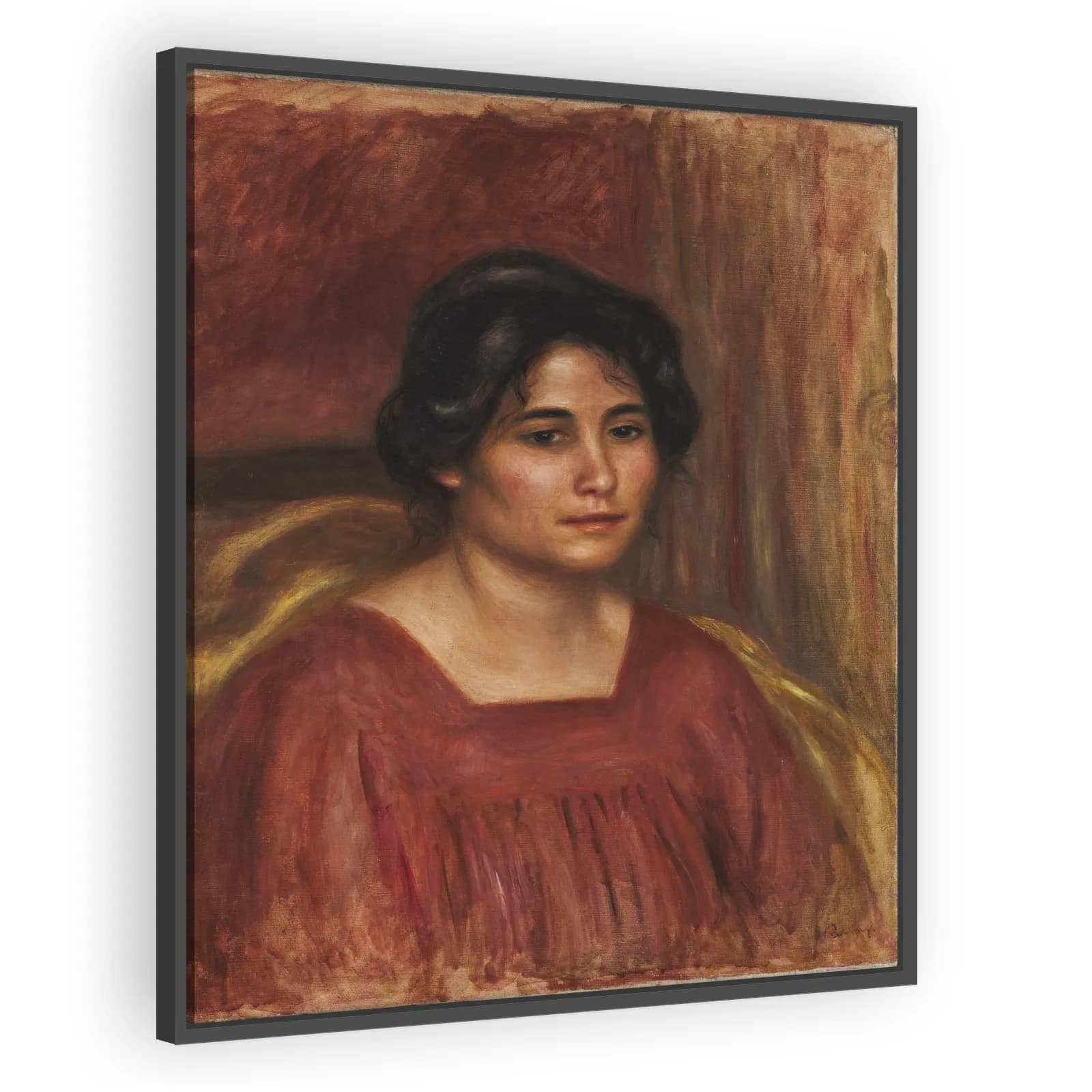 Gabrielle in a Red Dress by Pierre Auguste Renoir