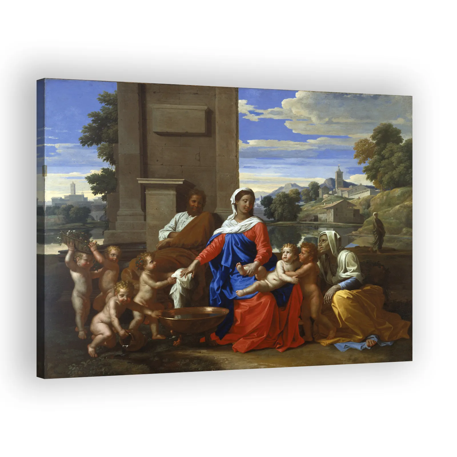 The Holy Family with the Infant Saint John the Baptist and Saint Elizabeth by Nicolas Poussin - view 2 thumbnail