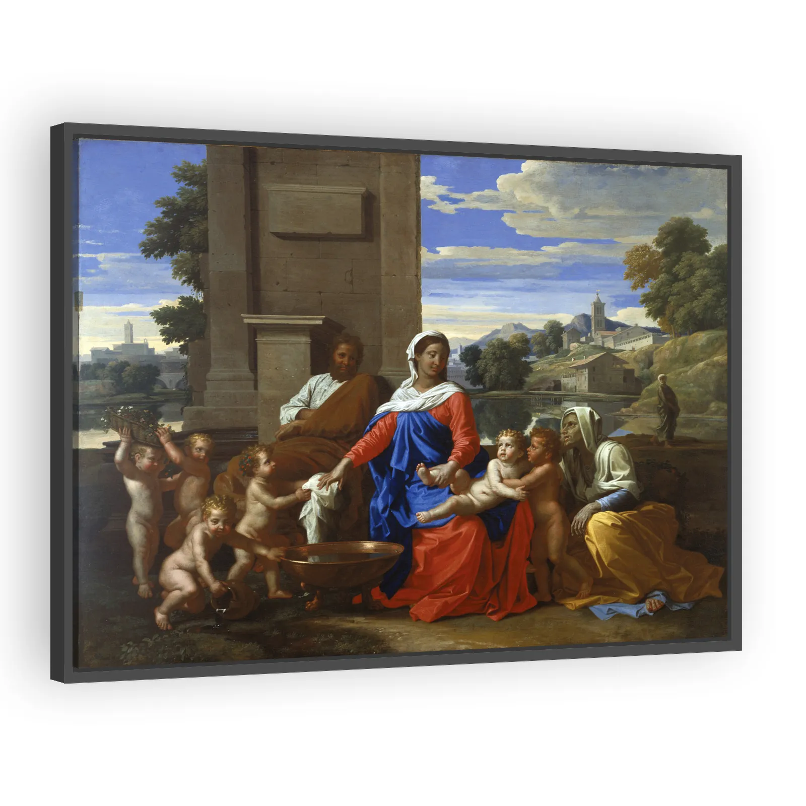 The Holy Family with the Infant Saint John the Baptist and Saint Elizabeth by Nicolas Poussin