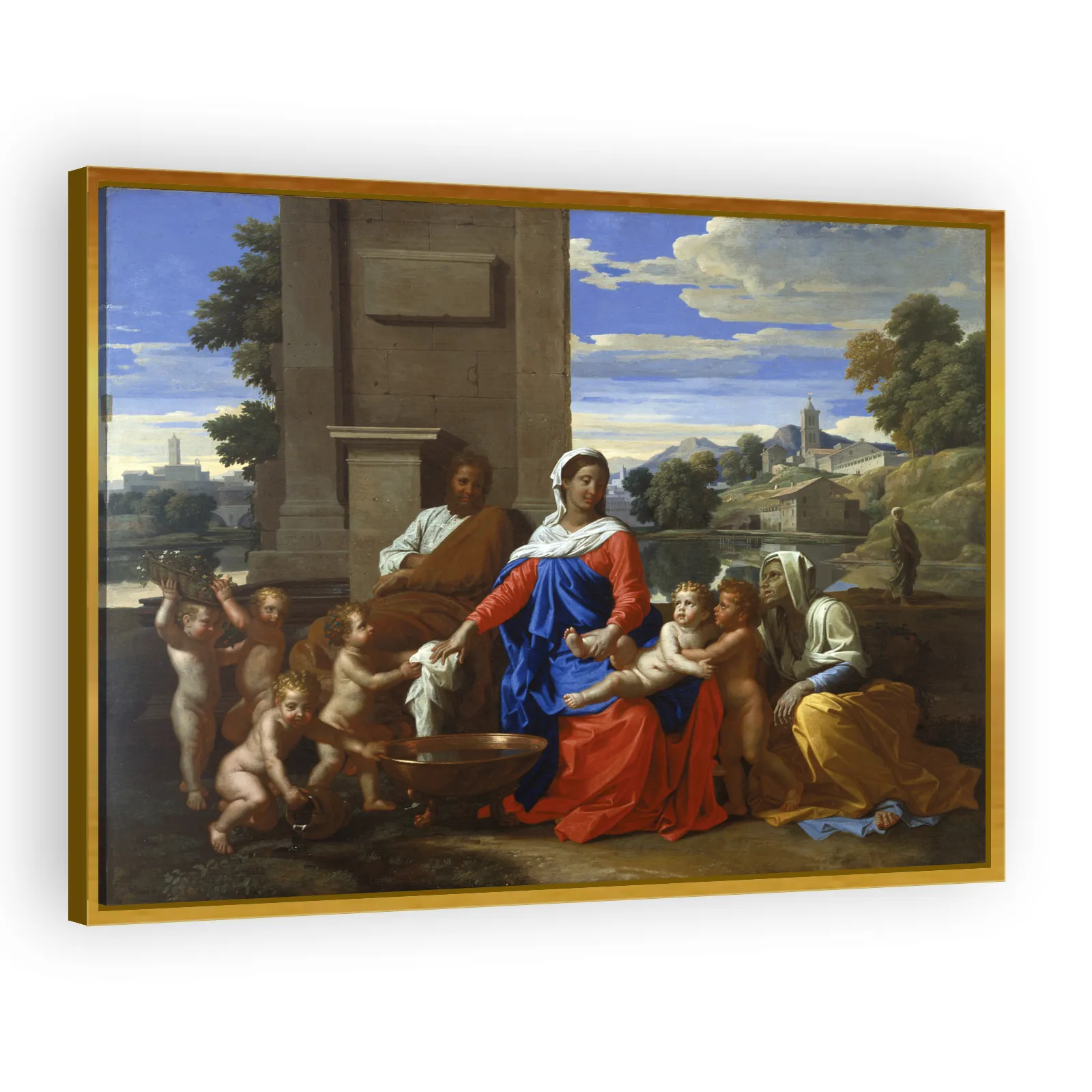 The Holy Family with the Infant Saint John the Baptist and Saint Elizabeth by Nicolas Poussin - view 3 thumbnail