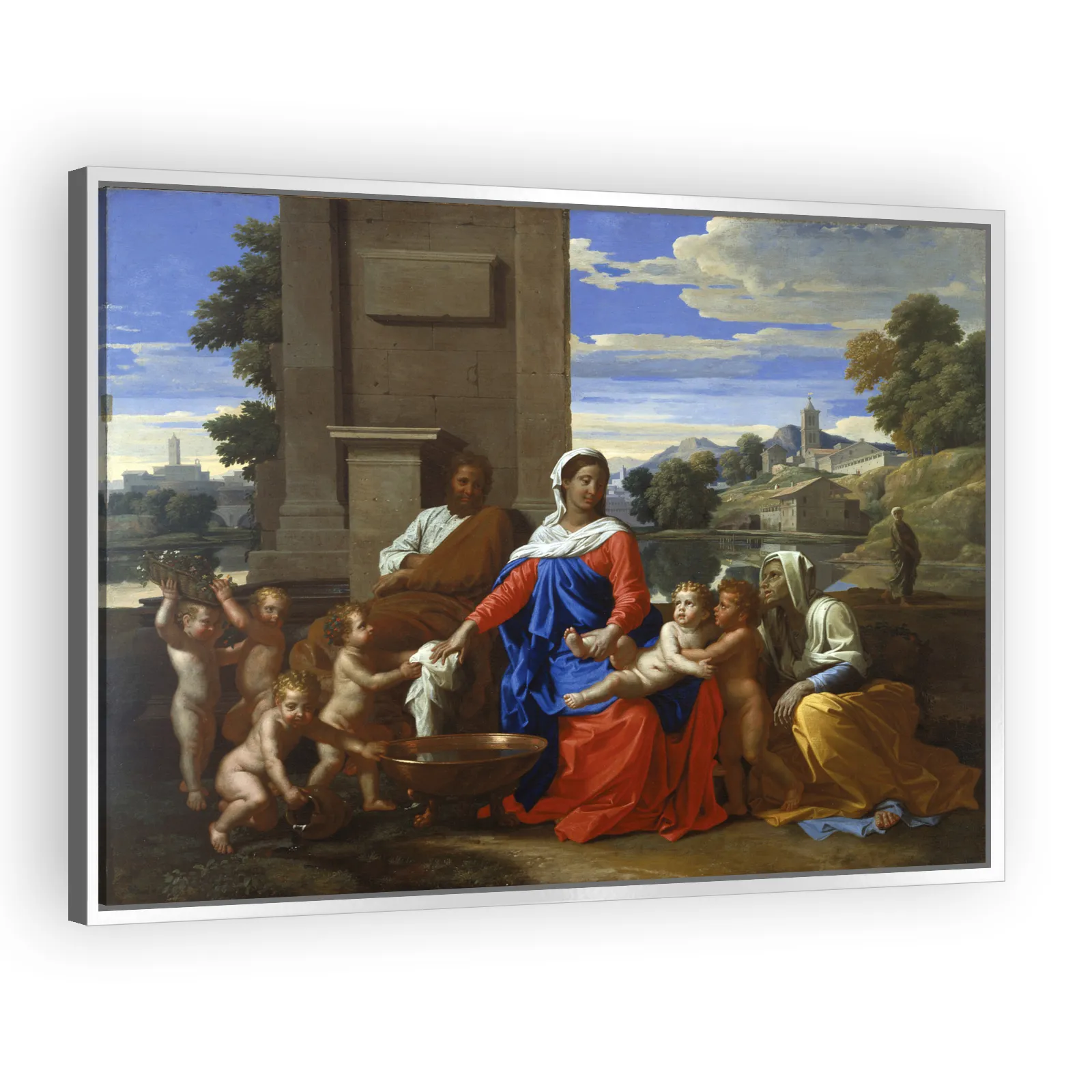 The Holy Family with the Infant Saint John the Baptist and Saint Elizabeth by Nicolas Poussin - view 4 thumbnail