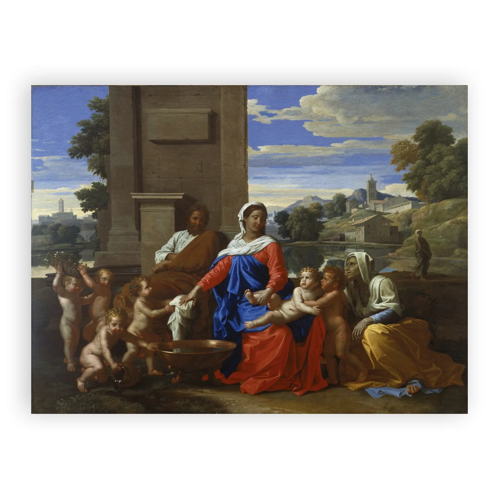The Holy Family with the Infant Saint John the Baptist and Saint Elizabeth by Nicolas Poussin - view 6 thumbnail