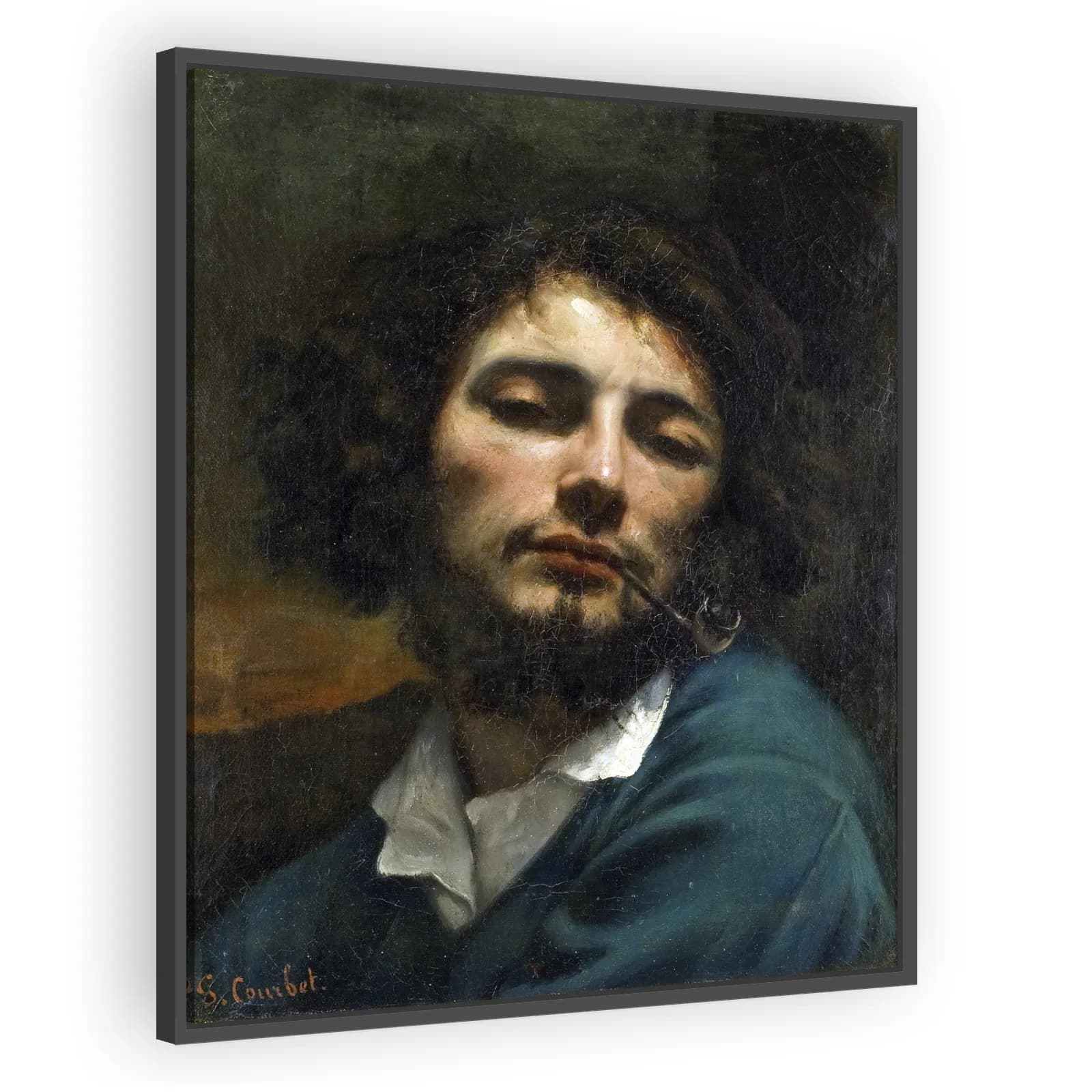 Self-Portrait with Pipe by Gustave Courbet