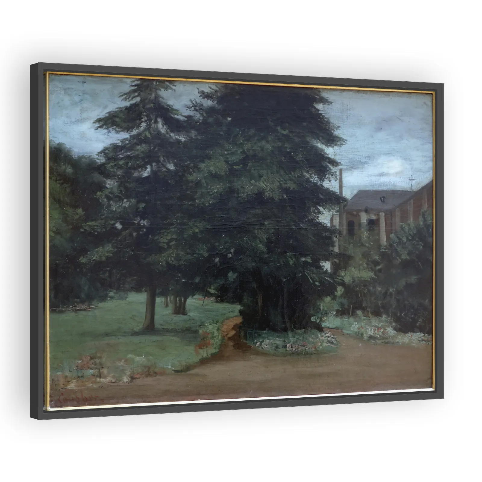 Le jardin de l'abbaye de Loos-lez-Lille by Gustave Courbet