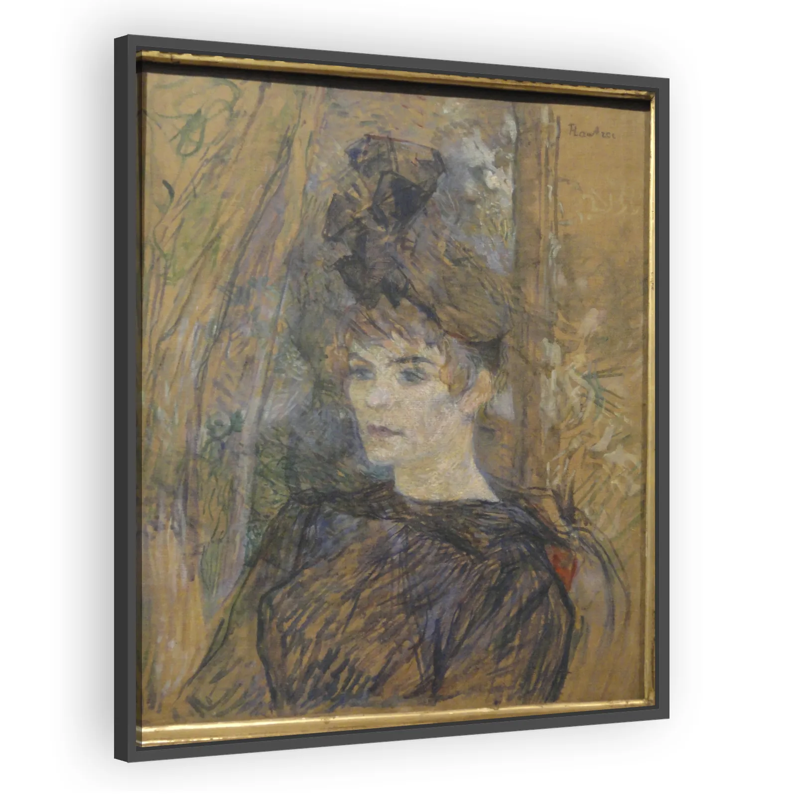 Portrait of the Painter Suzanne Valadon by Henri De Toulouse Lautrec