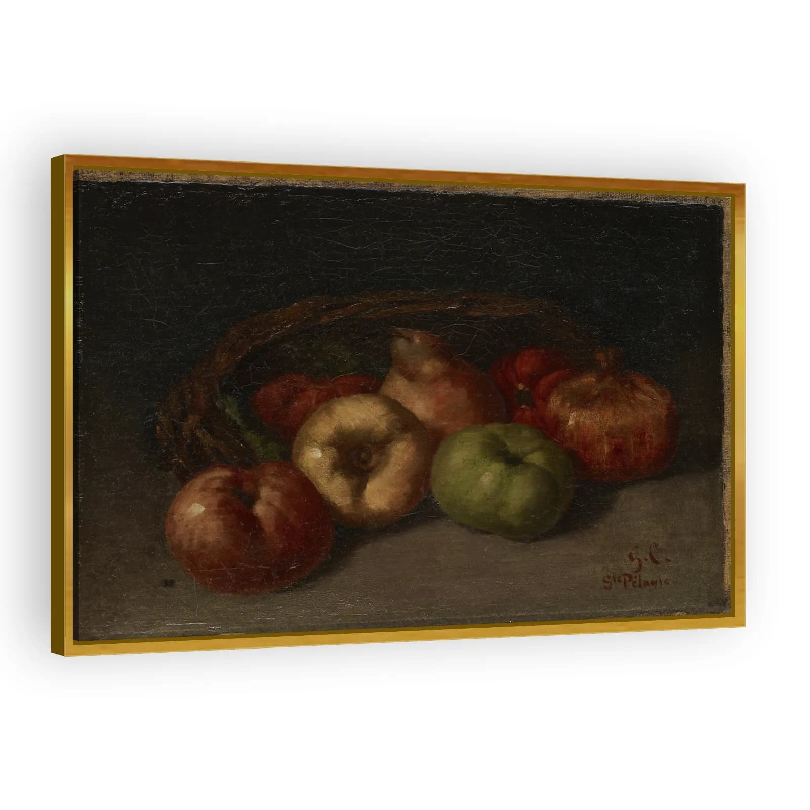 Still Life with Apples, Pear, and Pomegranates by Gustave Courbet - view 3 thumbnail