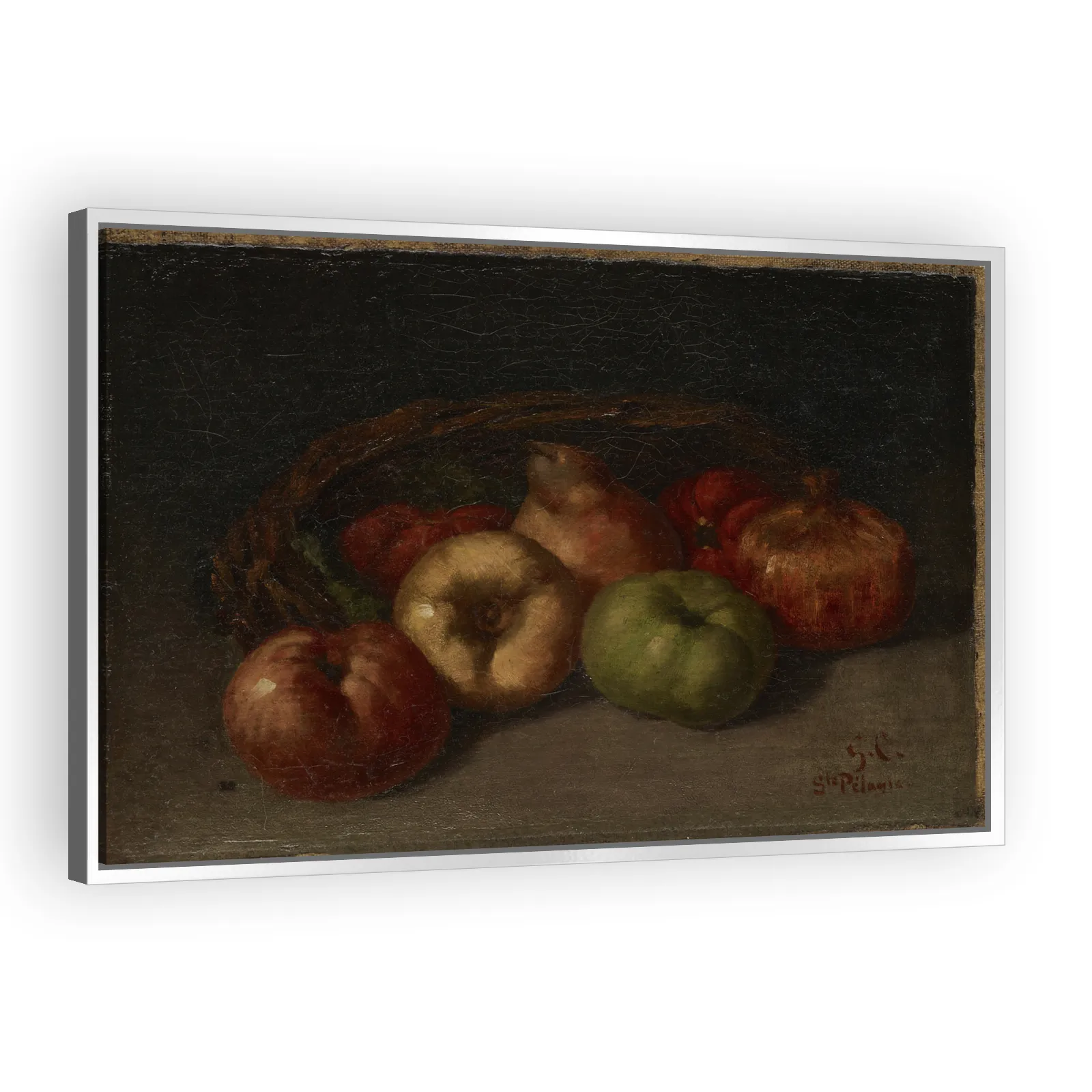 Still Life with Apples, Pear, and Pomegranates by Gustave Courbet - view 4 thumbnail