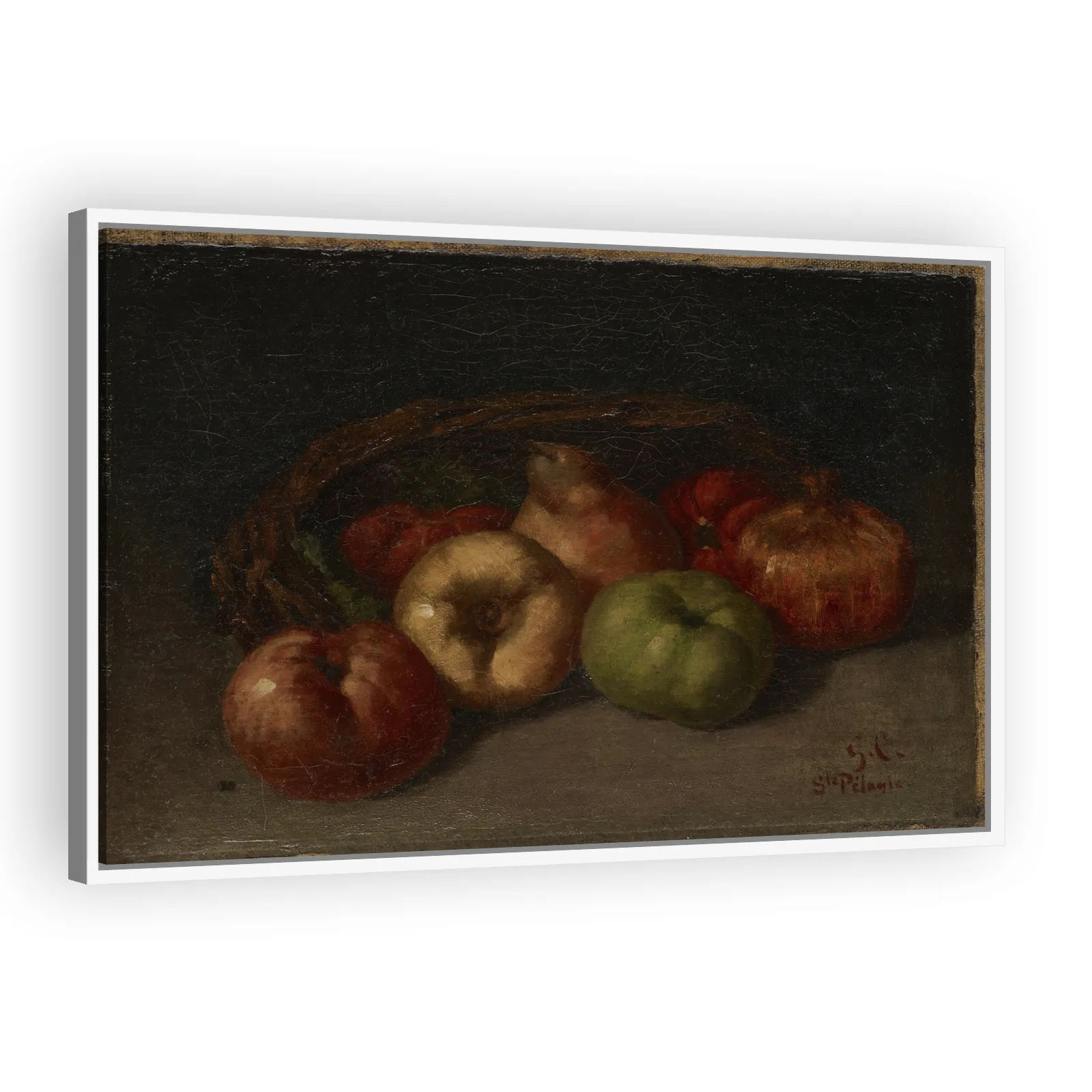 Still Life with Apples, Pear, and Pomegranates by Gustave Courbet - view 5 thumbnail