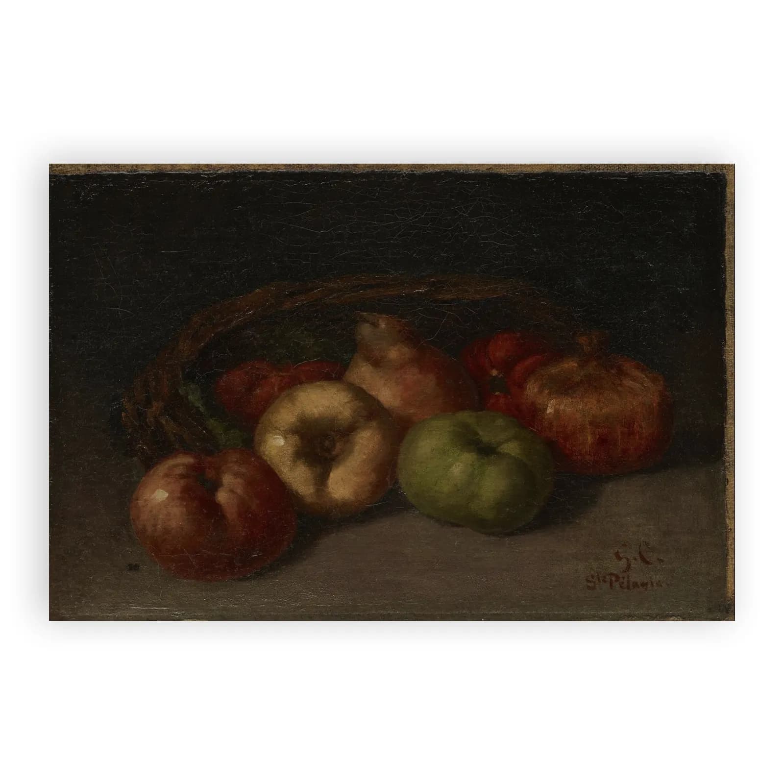 Still Life with Apples, Pear, and Pomegranates by Gustave Courbet - view 6 thumbnail