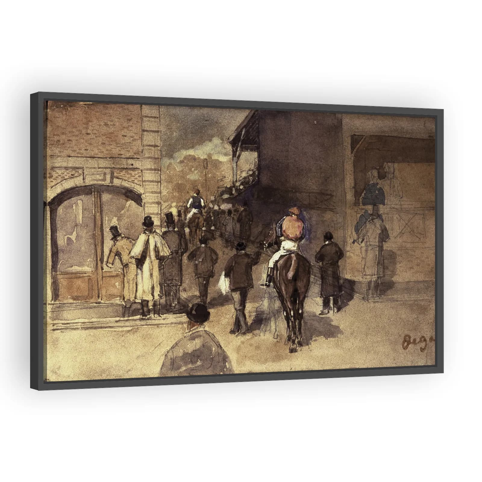 Leaving the Paddock by Edgar Degas