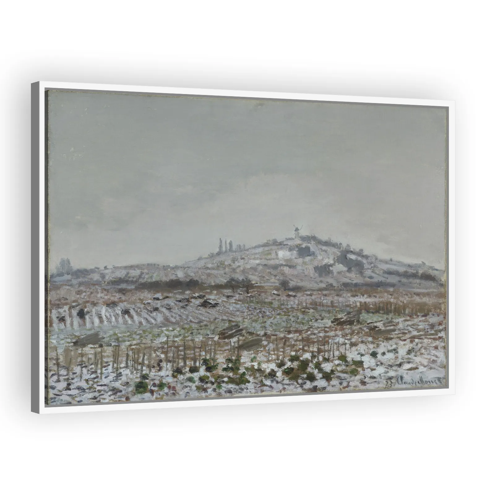 Vineyards in the Snow, Looking Towards the Mill at Orgemont by Claude Monet - view 5 thumbnail