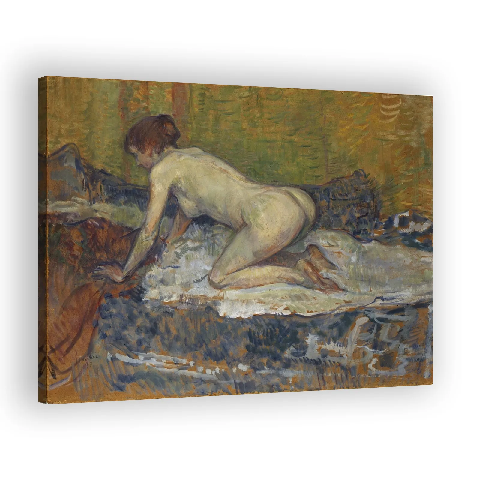 Red-Headed Nude Crouching by Henri De Toulouse Lautrec - view 2 thumbnail