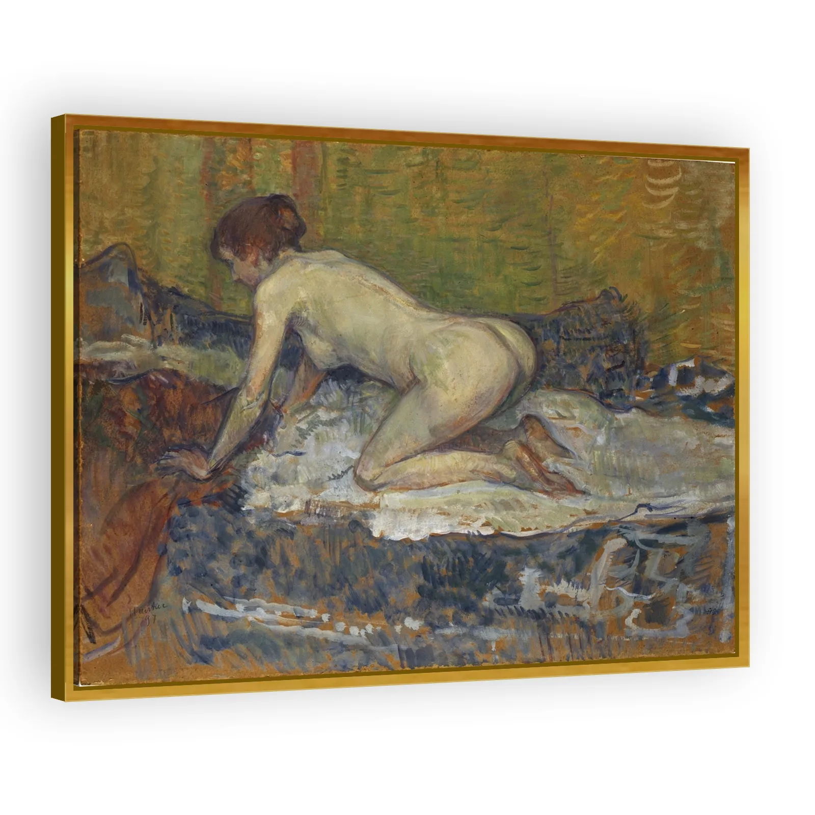 Red-Headed Nude Crouching by Henri De Toulouse Lautrec - view 3 thumbnail