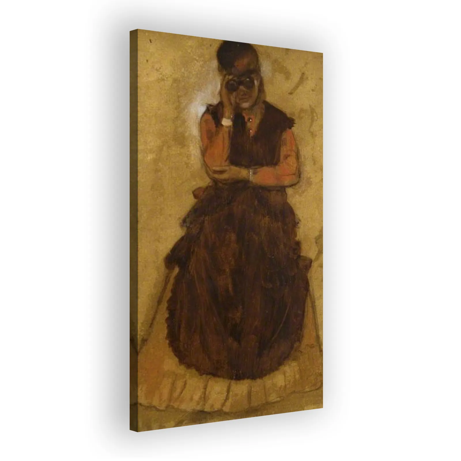 Girl Looking through Field Glasses by Edgar Degas - view 2 thumbnail