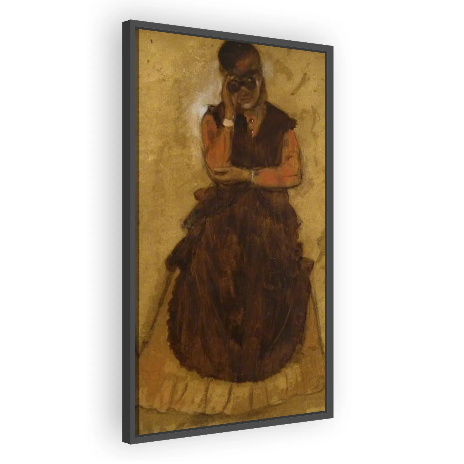 Girl Looking through Field Glasses by Edgar Degas