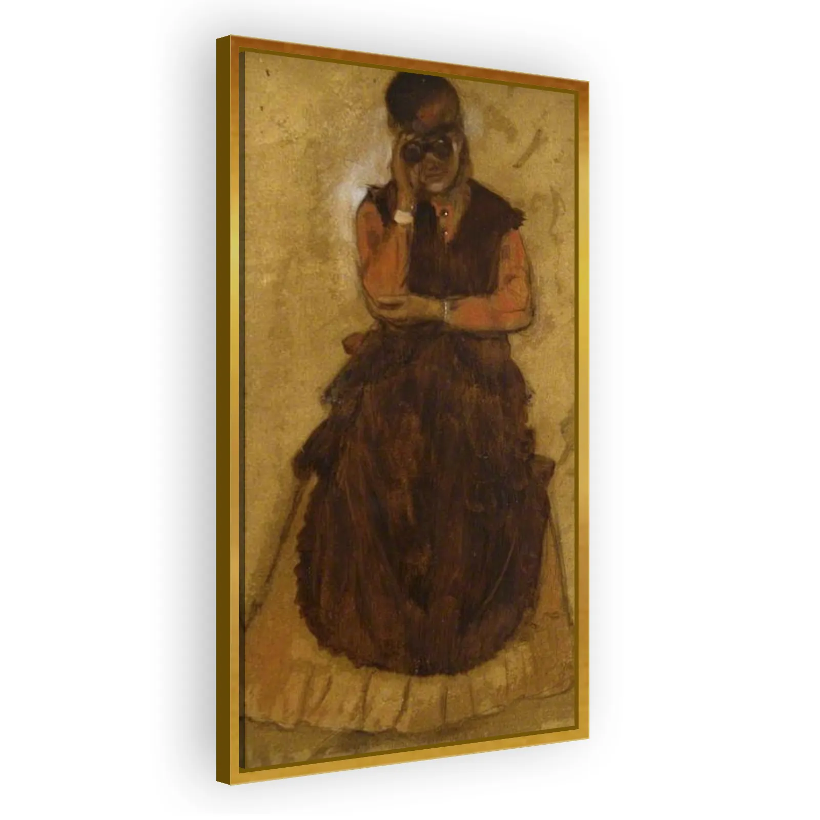 Girl Looking through Field Glasses by Edgar Degas - view 3 thumbnail