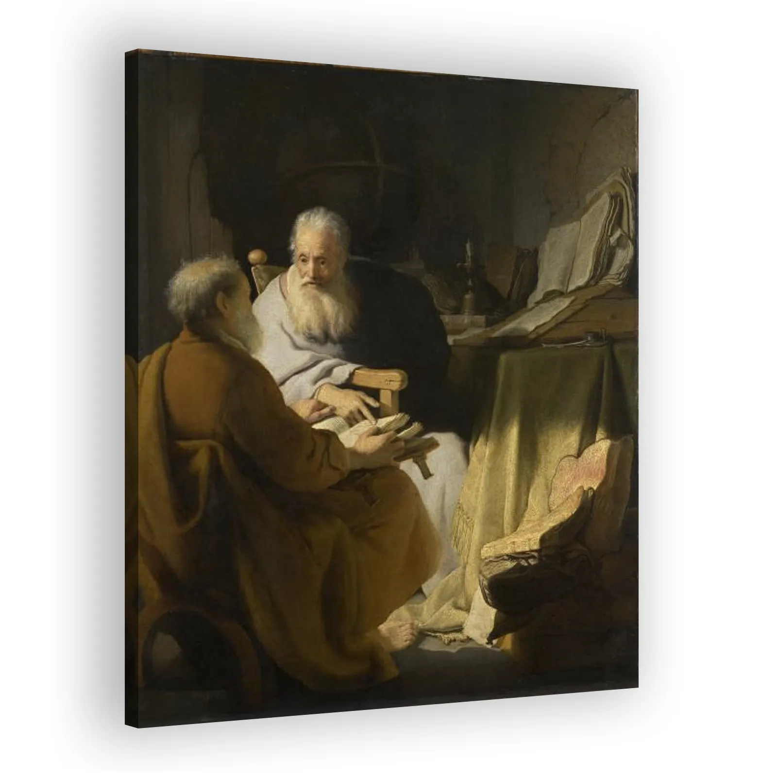 Two Old Men Disputing by Rembrandt Van Rijn - view 2 thumbnail